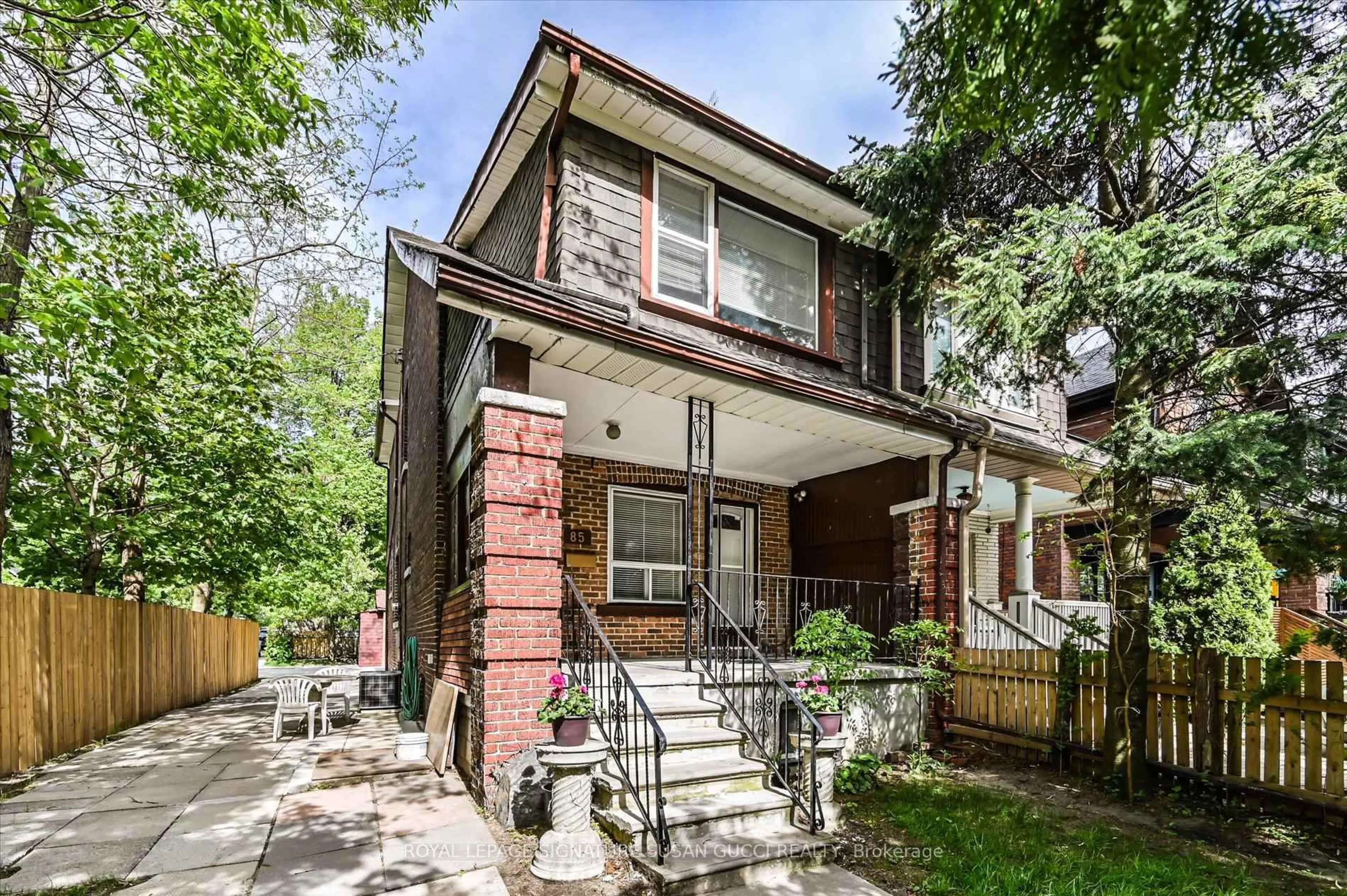 Home with brick exterior material, street for 85 Linsmore Cres, Toronto Ontario M4J 4K2