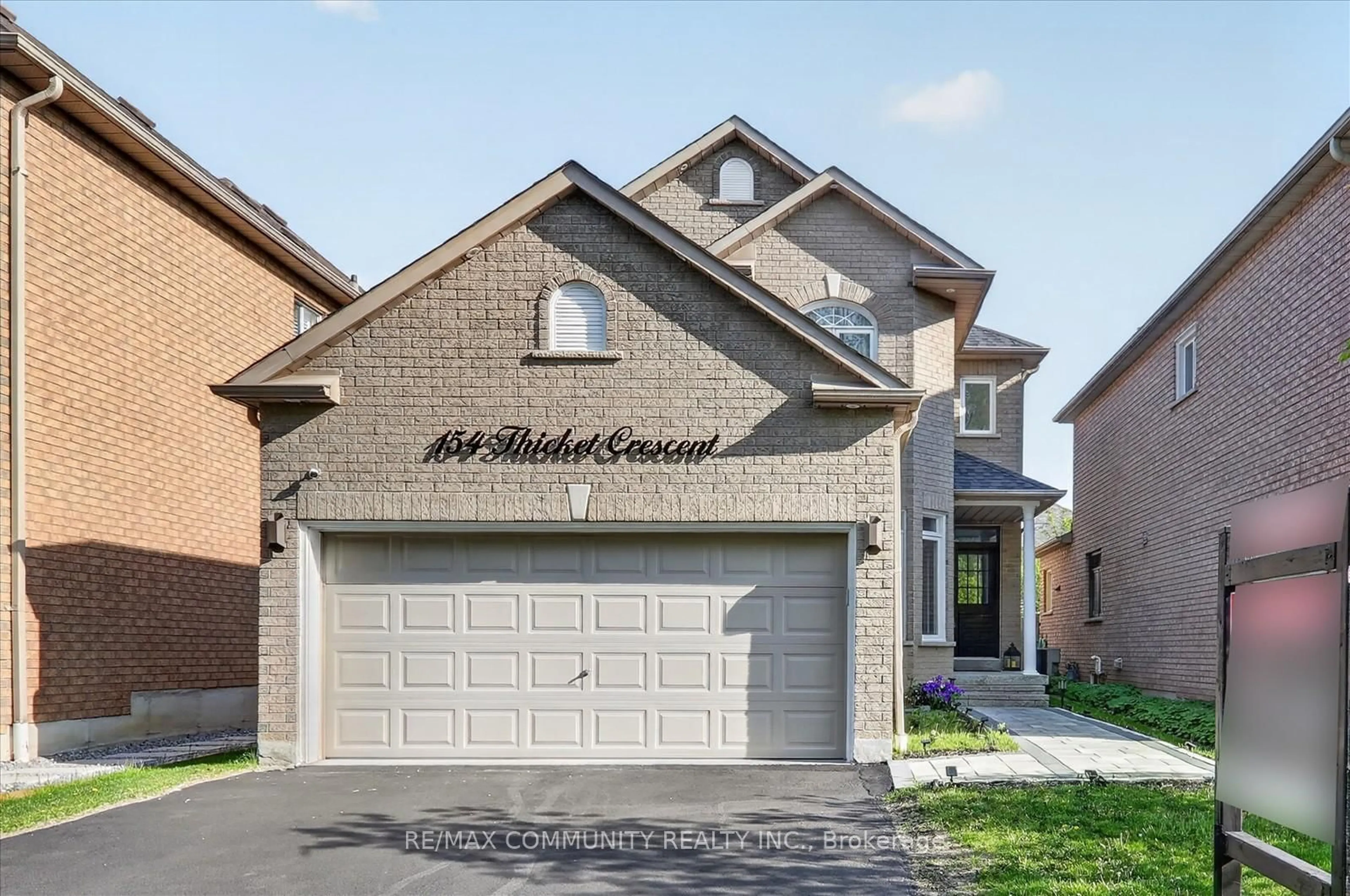 Home with brick exterior material, street for 154 Thicket Cres, Pickering Ontario L1V 6V7