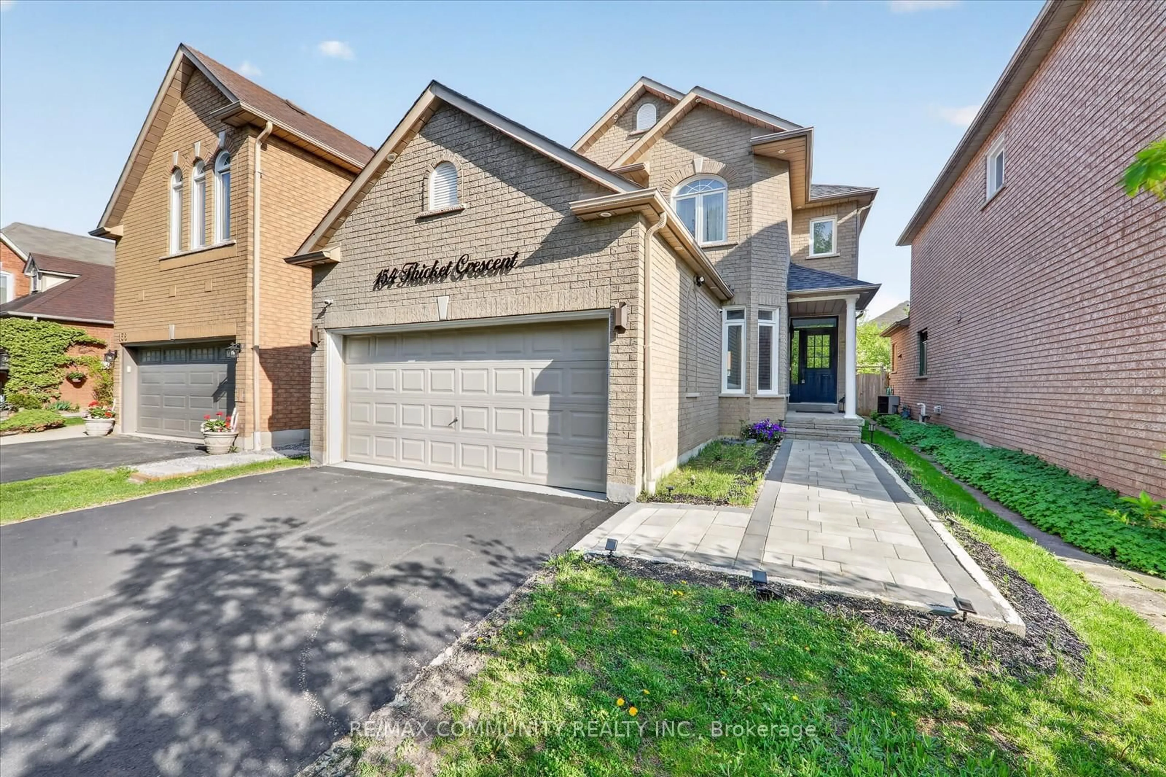 Home with brick exterior material, street for 154 Thicket Cres, Pickering Ontario L1V 6V7