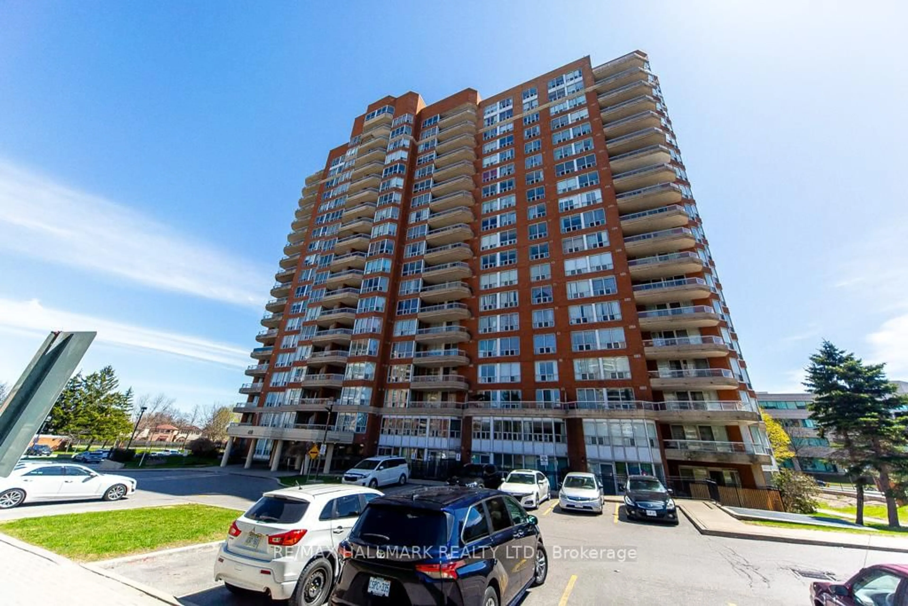 A pic from outside/outdoor area/front of a property/back of a property/a pic from drone, building for 410 McLevin Ave #207, Toronto Ontario M1B 5J5