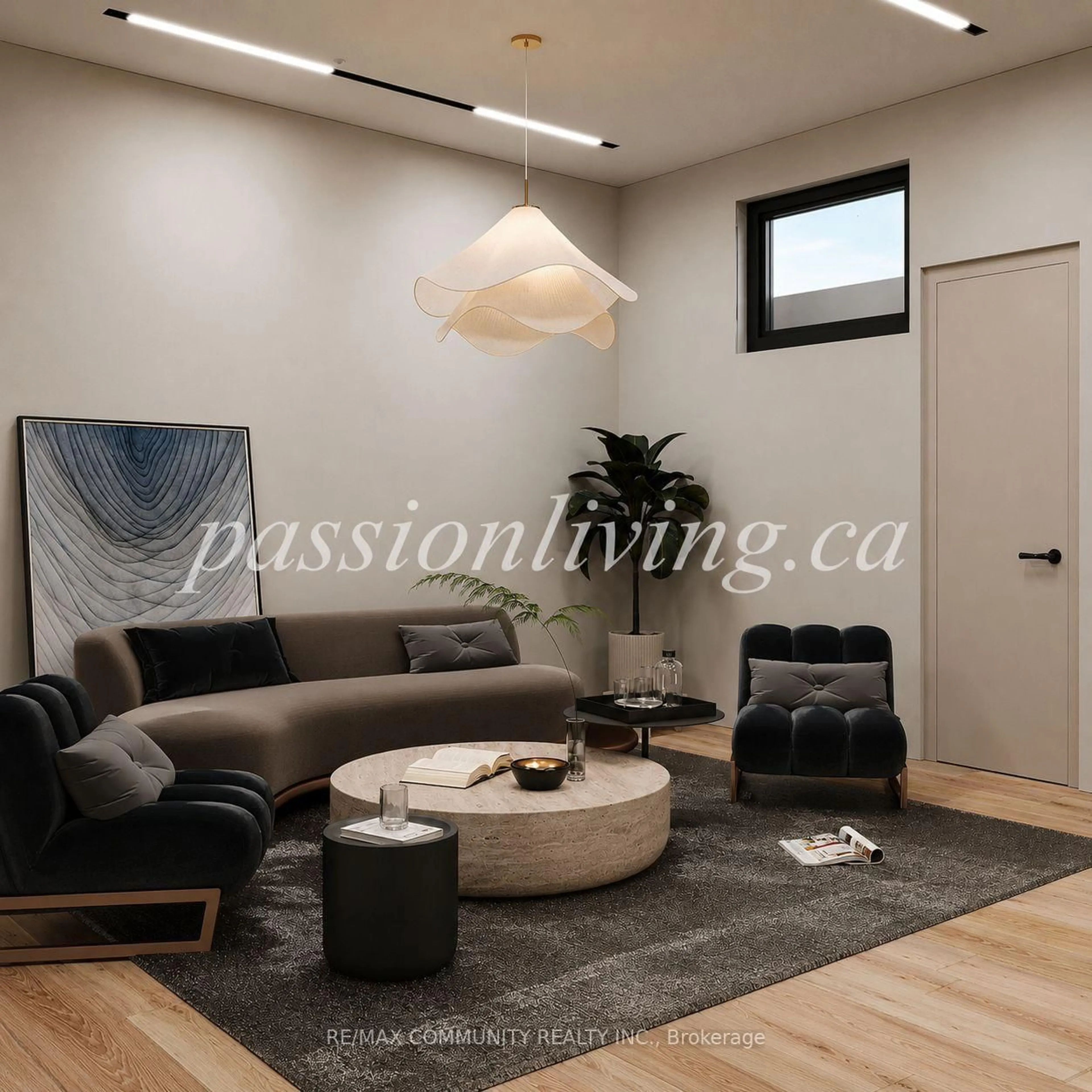 Living room with furniture, wood/laminate floor for 471 Wilson Rd, Oshawa Ontario L1G 6E8