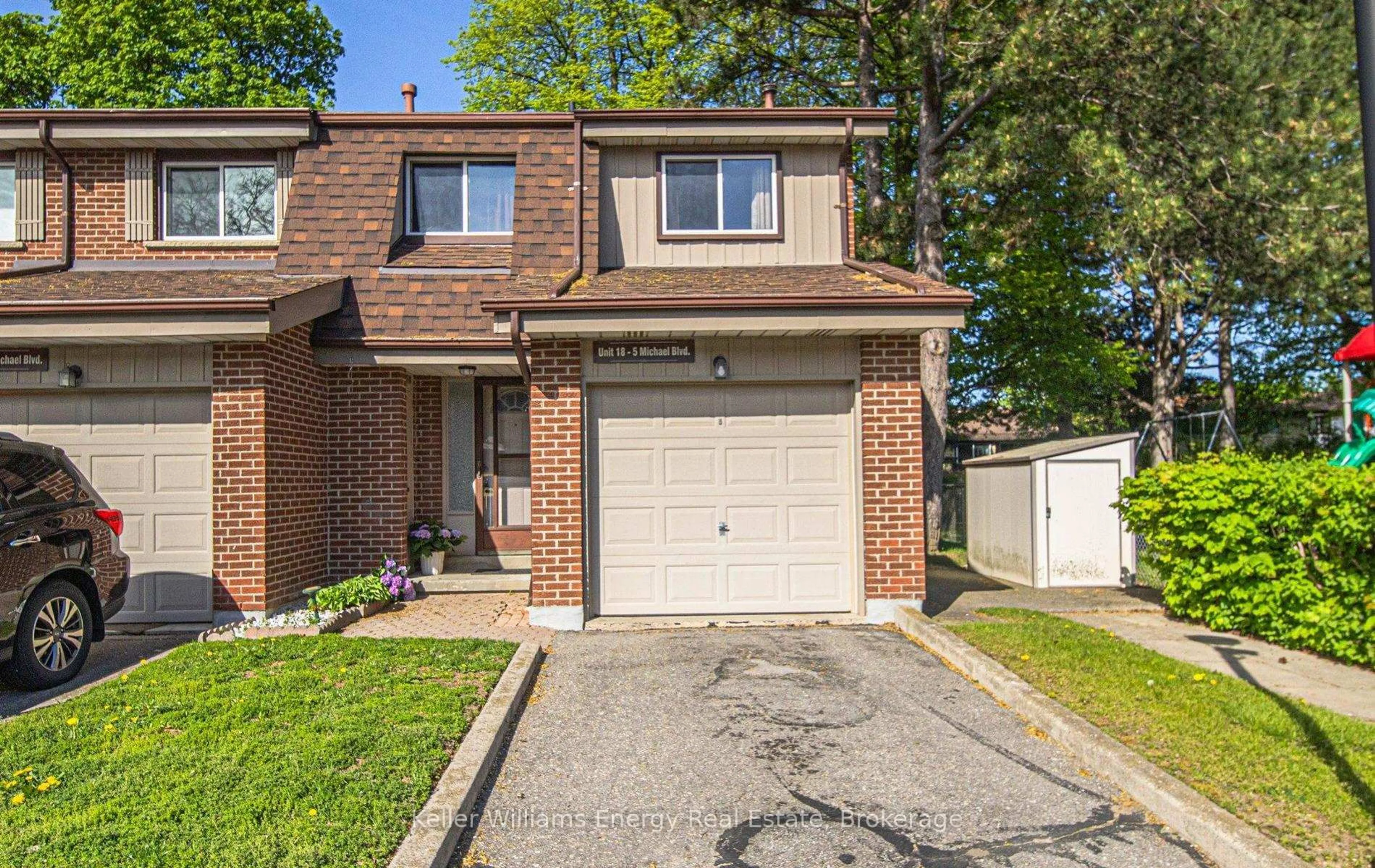 Home with brick exterior material, street for 5 Michael Blvd #18, Whitby Ontario L1N 5P4