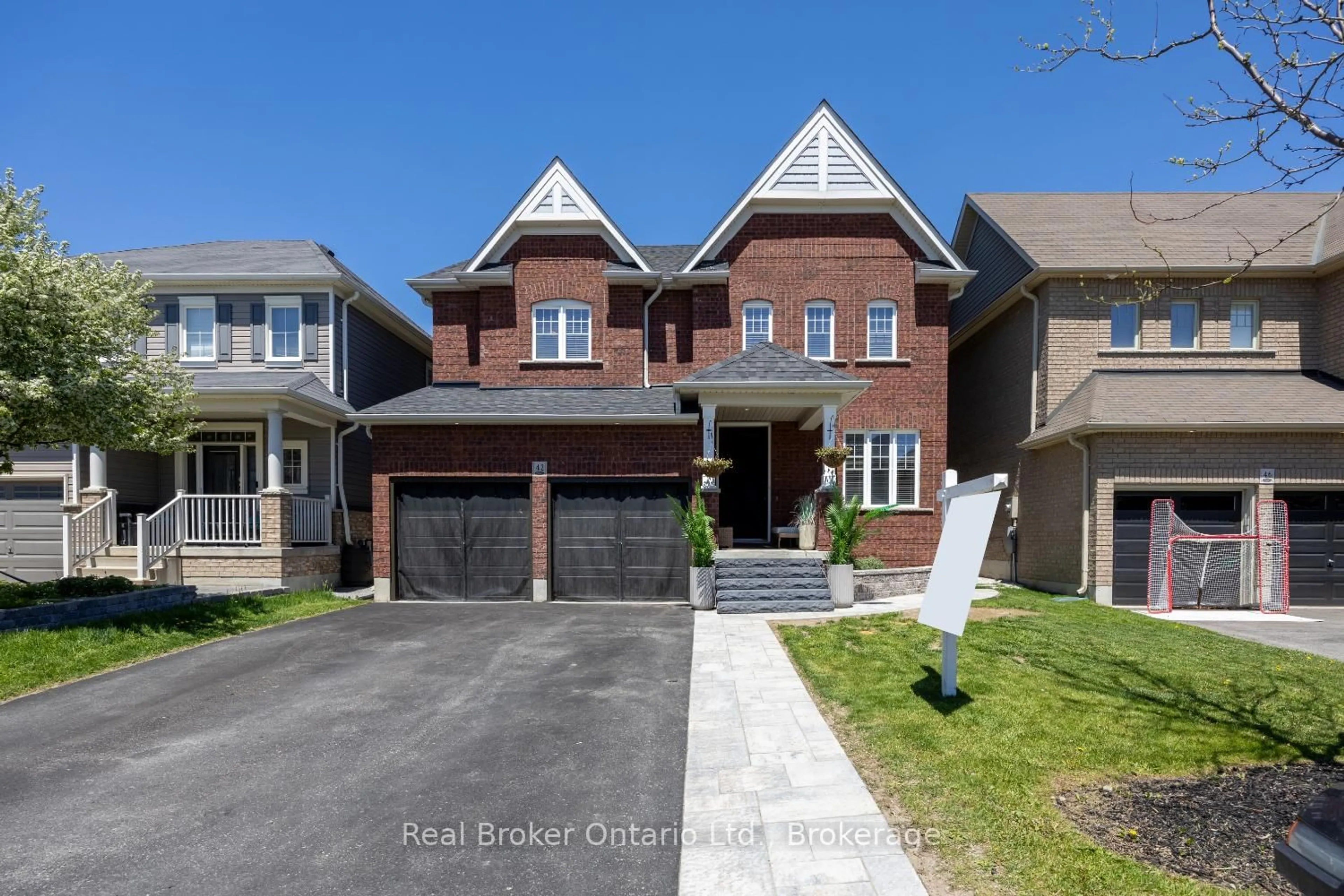 Home with brick exterior material, street for 42 Ted Miller Cres, Clarington Ontario L1C 0L8