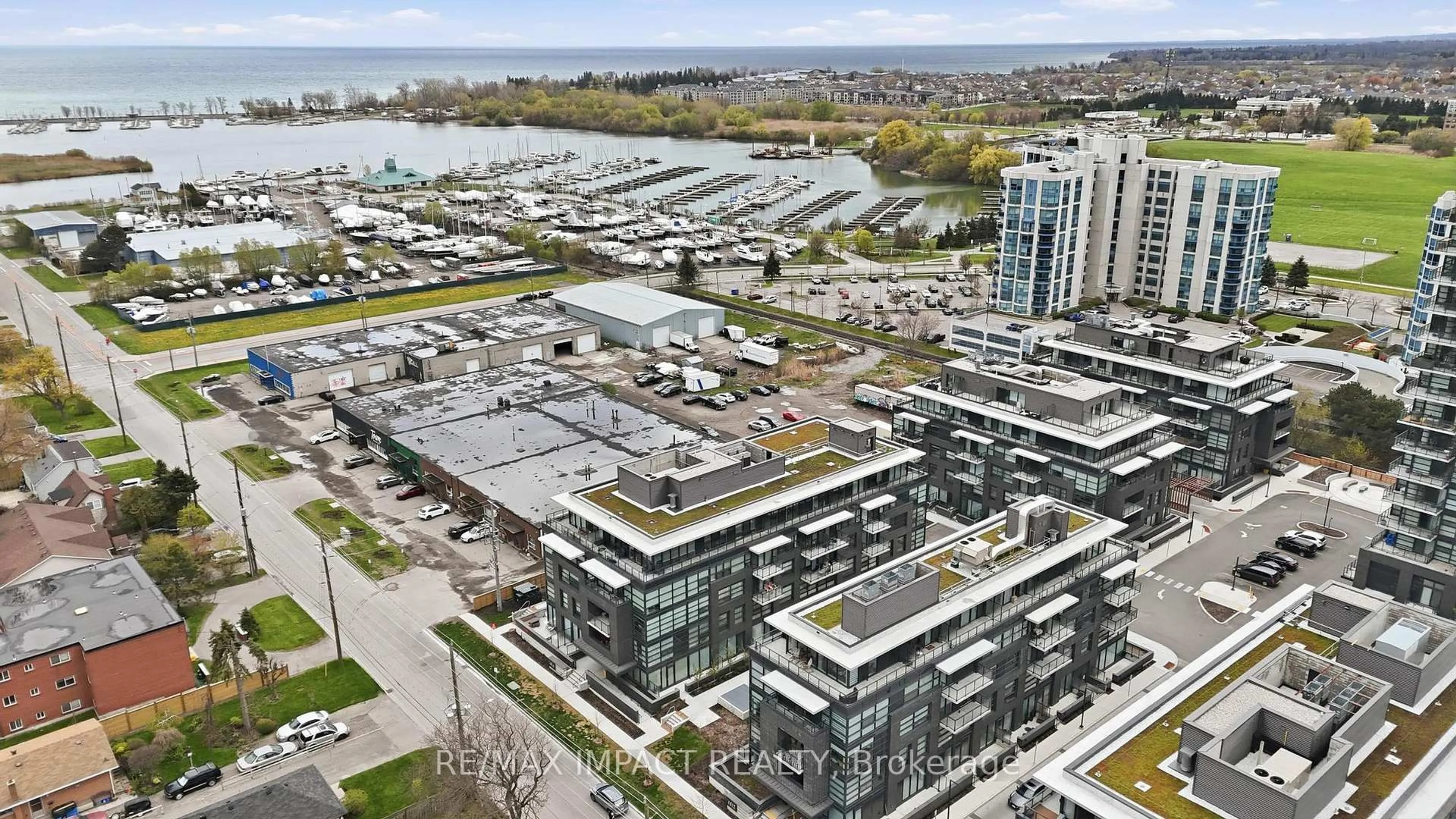 A pic from outside/outdoor area/front of a property/back of a property/a pic from drone, city buildings view from balcony for 1614 Charles St #522, Whitby Ontario L1N 0P4