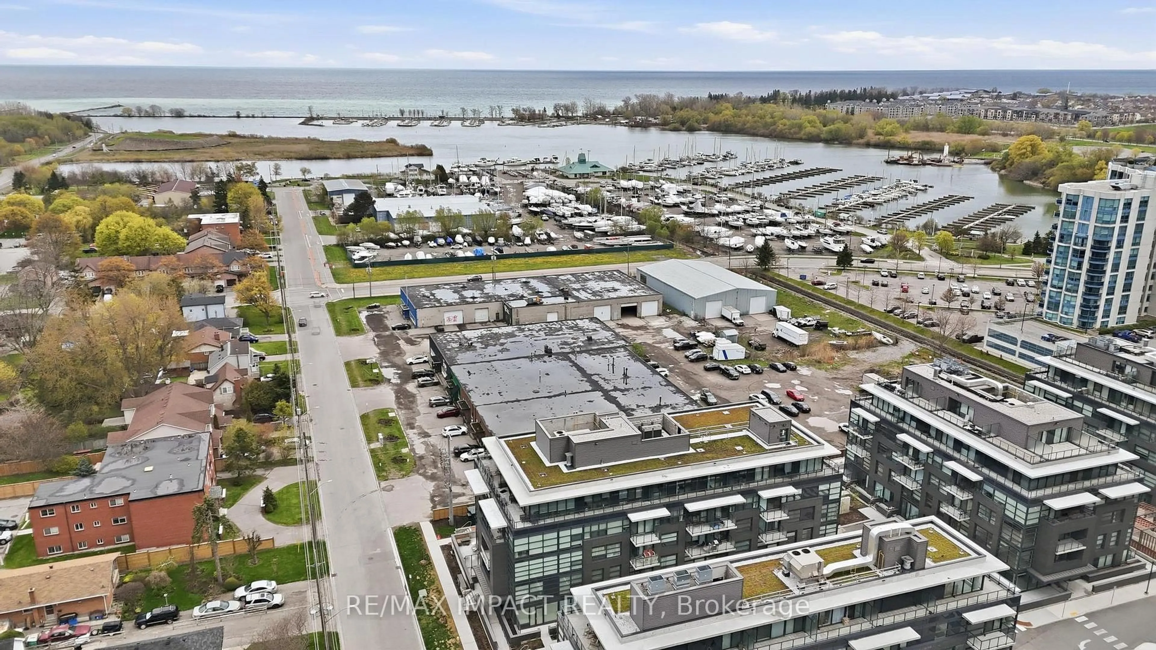 A pic from outside/outdoor area/front of a property/back of a property/a pic from drone, water/lake/river/ocean view for 1614 Charles St #522, Whitby Ontario L1N 0P4