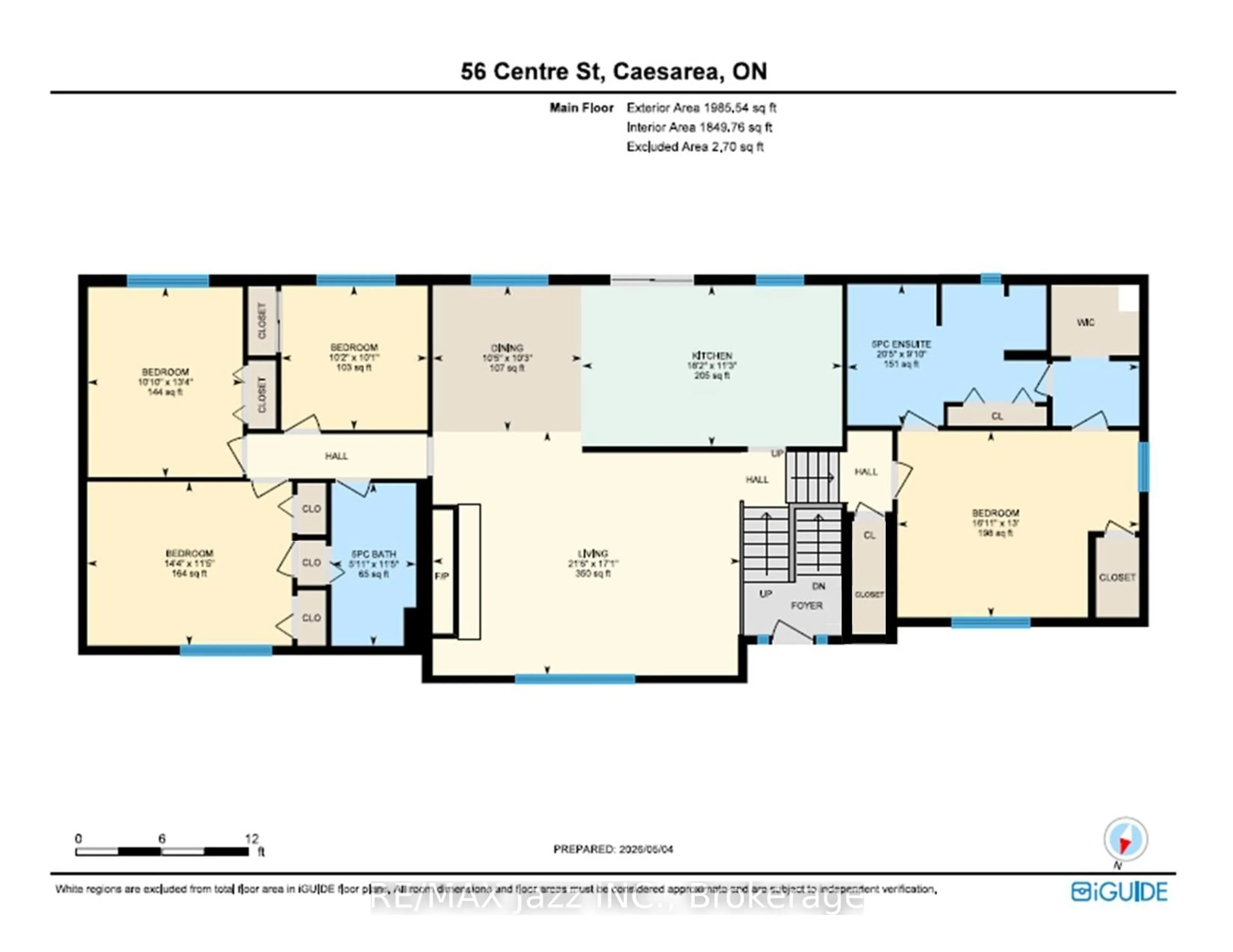 Floor plan for 56 Centre St, Scugog Ontario L0B 1E0