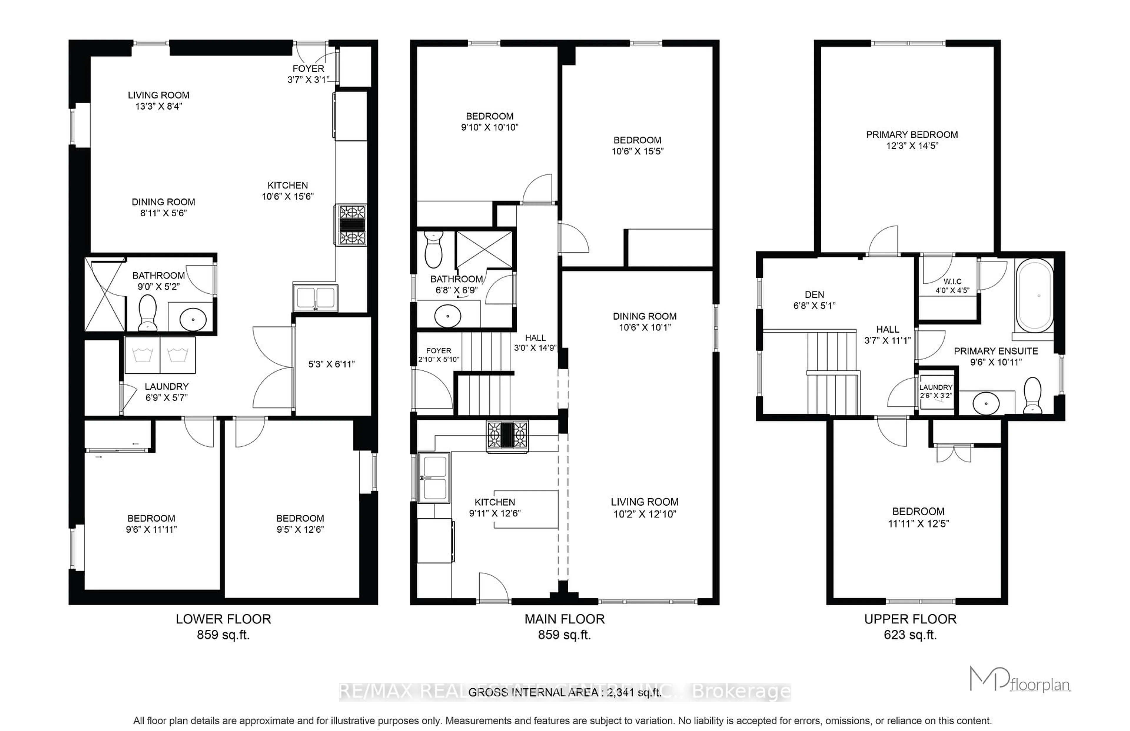 Floor plan for 109 Glencrest Blvd, Toronto Ontario M4B 1L9