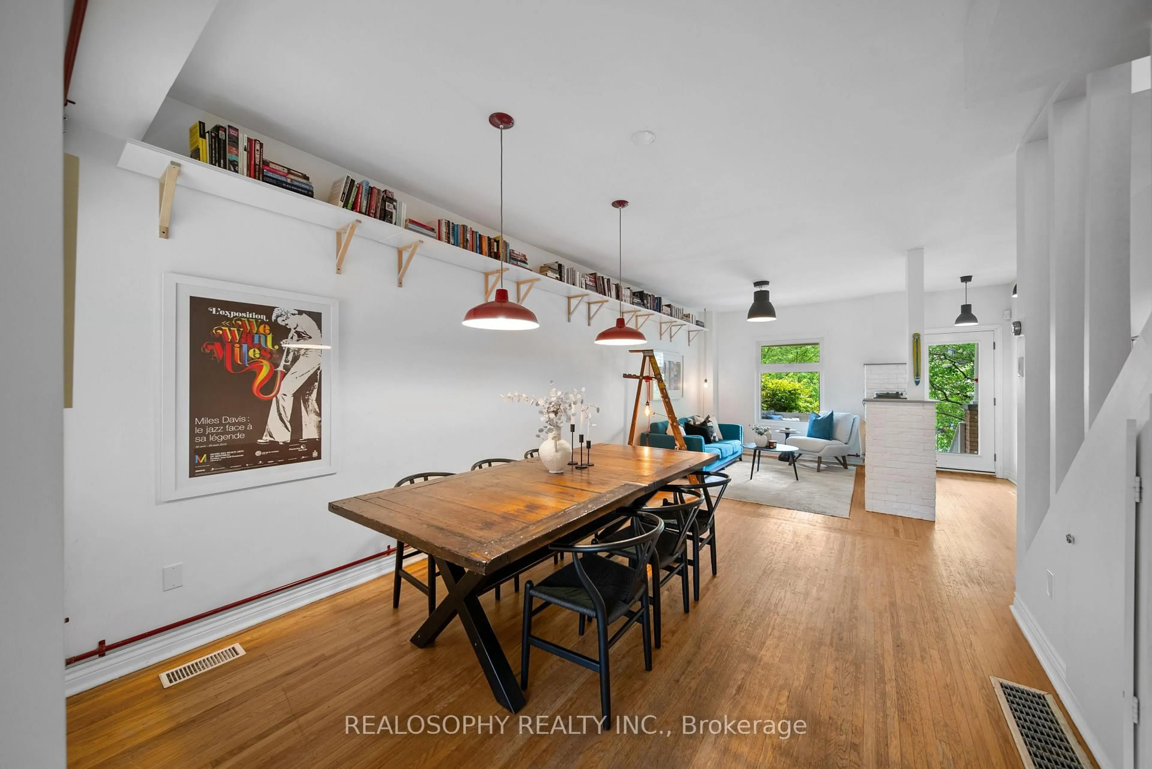 Dining room, wood/laminate floor for 118 Ivy Ave, Toronto Ontario M4L 2H7