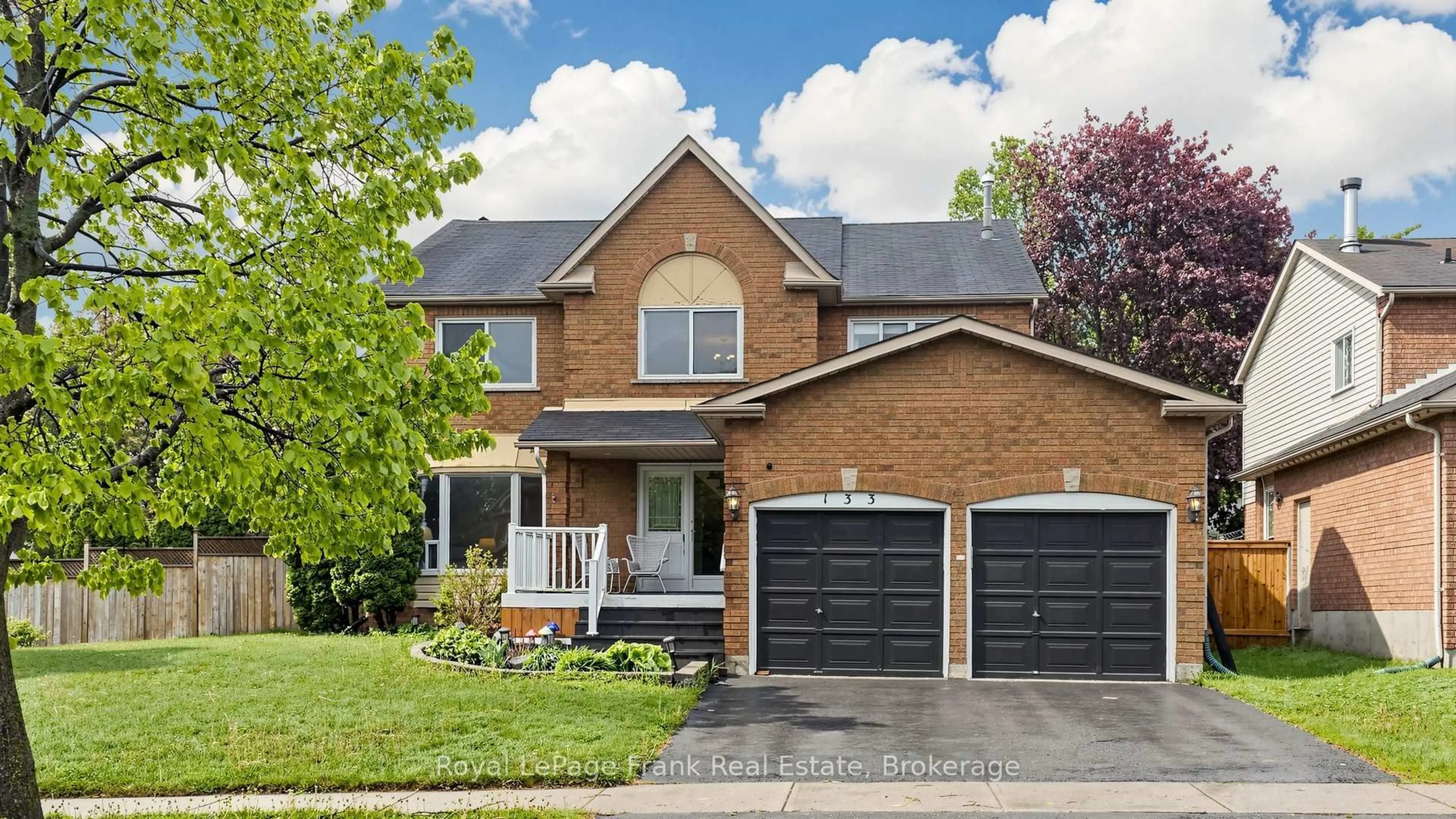 Home with brick exterior material, street for 133 Glenabbey Dr, Clarington Ontario L1E 2B7