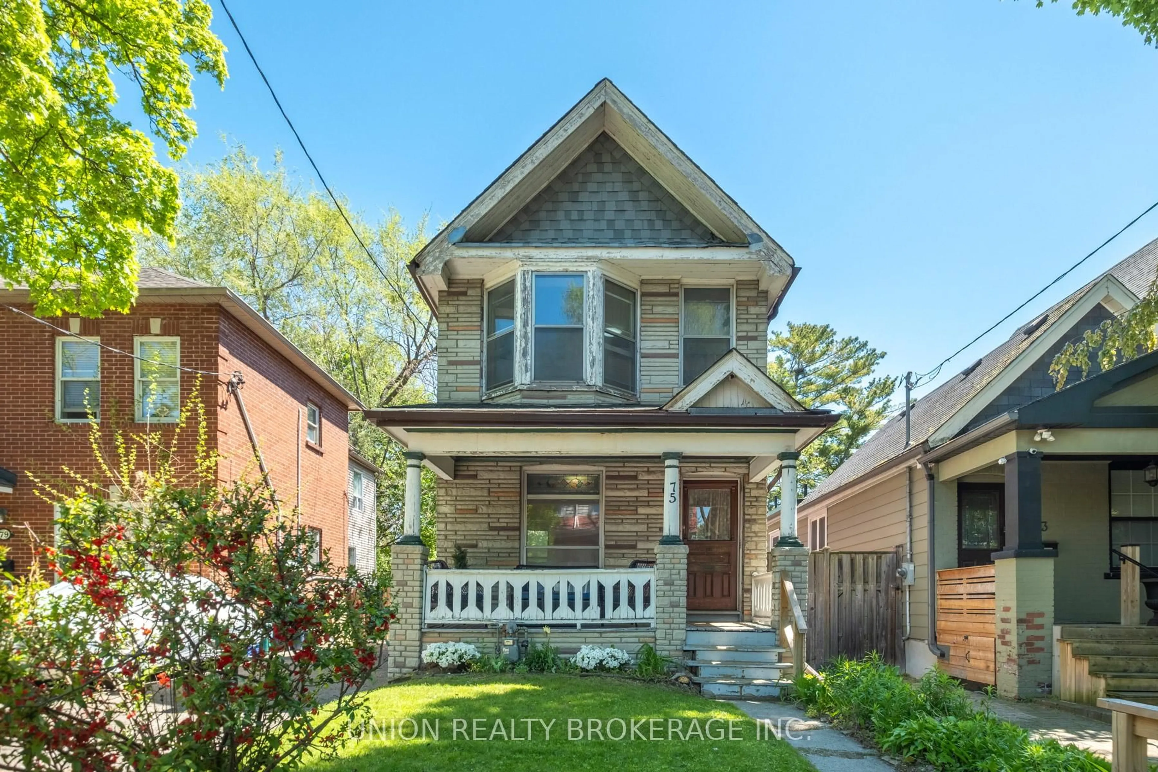 Home with brick exterior material, street for 75 Redwood Ave, Toronto Ontario M4L 2S5