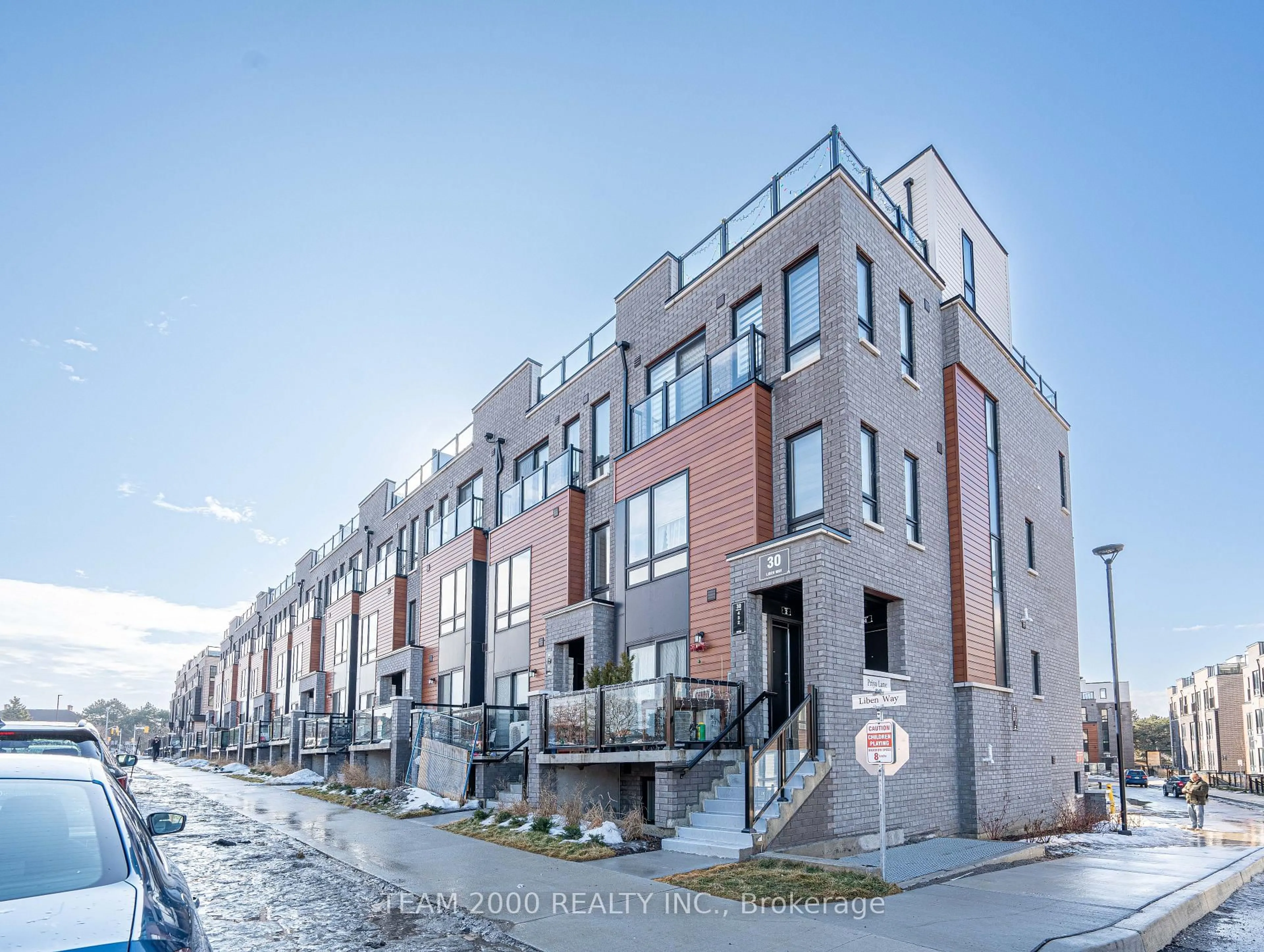 Home with brick exterior material, street for 30 Liben Way #40, Toronto Ontario M1B 0E8