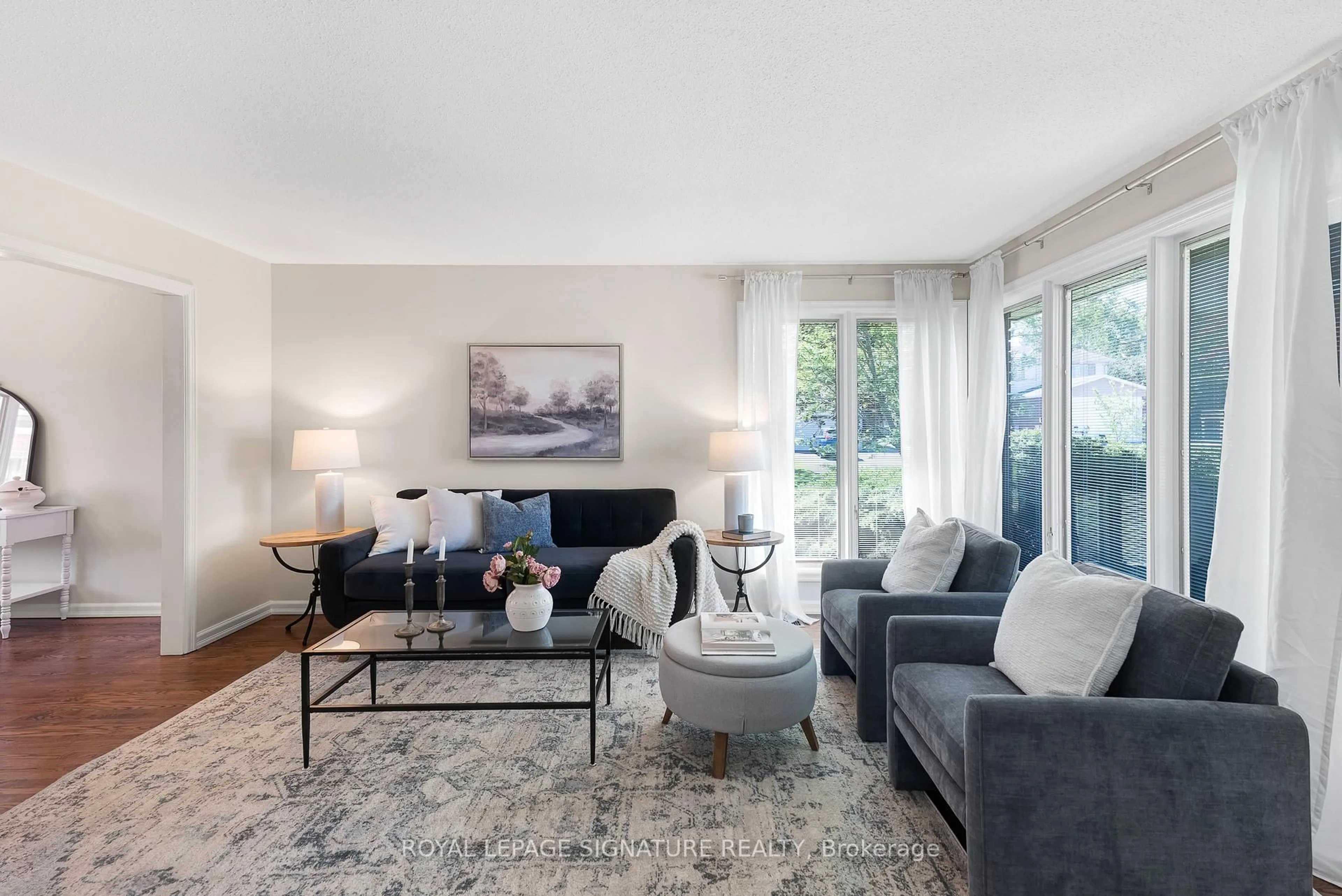 Living room with furniture, unknown for 197 Baker Crt, Oshawa Ontario L1G 7N2