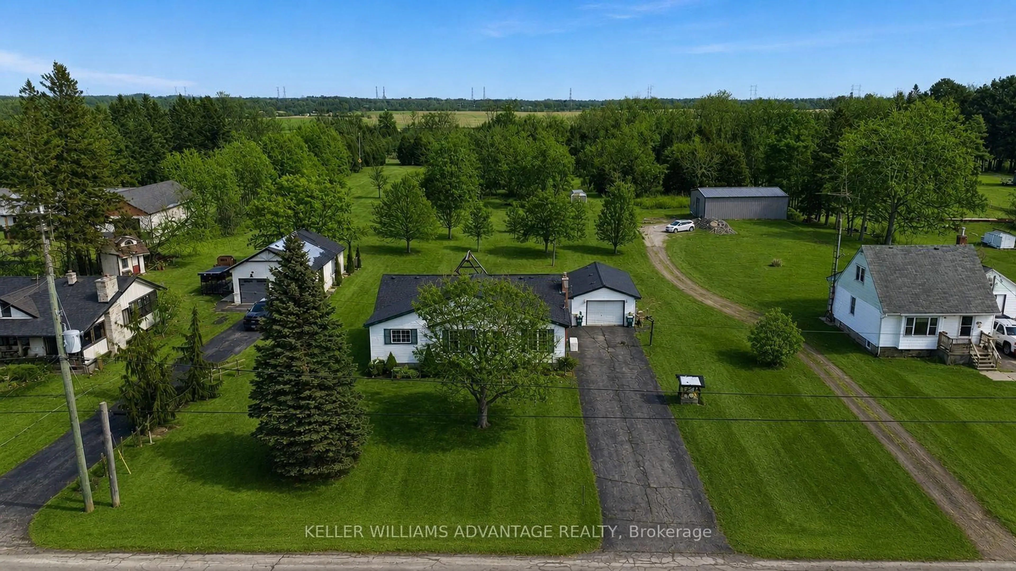 A pic from outside/outdoor area/front of a property/back of a property/a pic from drone, water/lake/river/ocean view for 2347 Hancock Rd, Clarington Ontario L1E 2M3