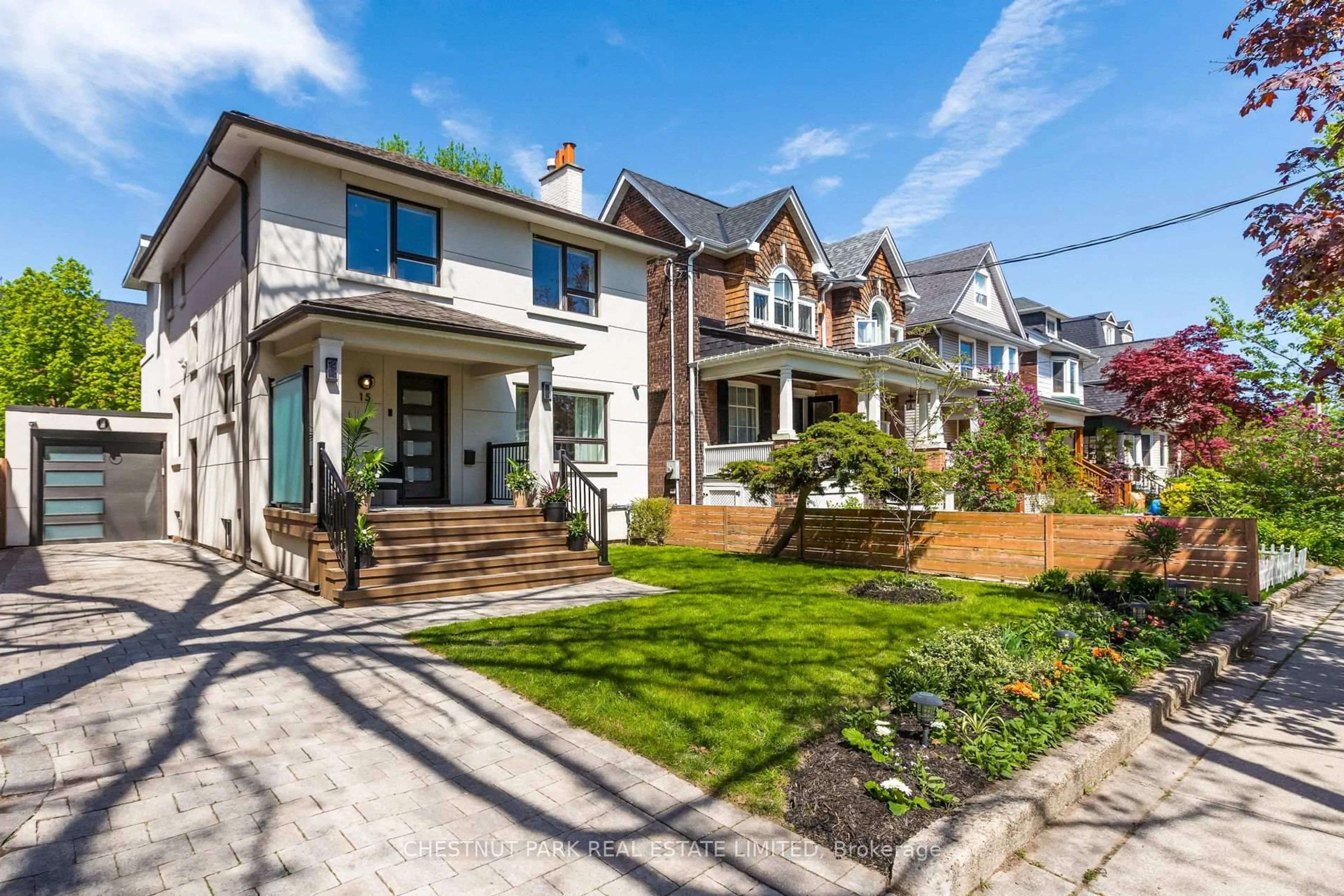 Home with brick exterior material, street for 15 Edgewood Ave, Toronto Ontario M4L 3G8