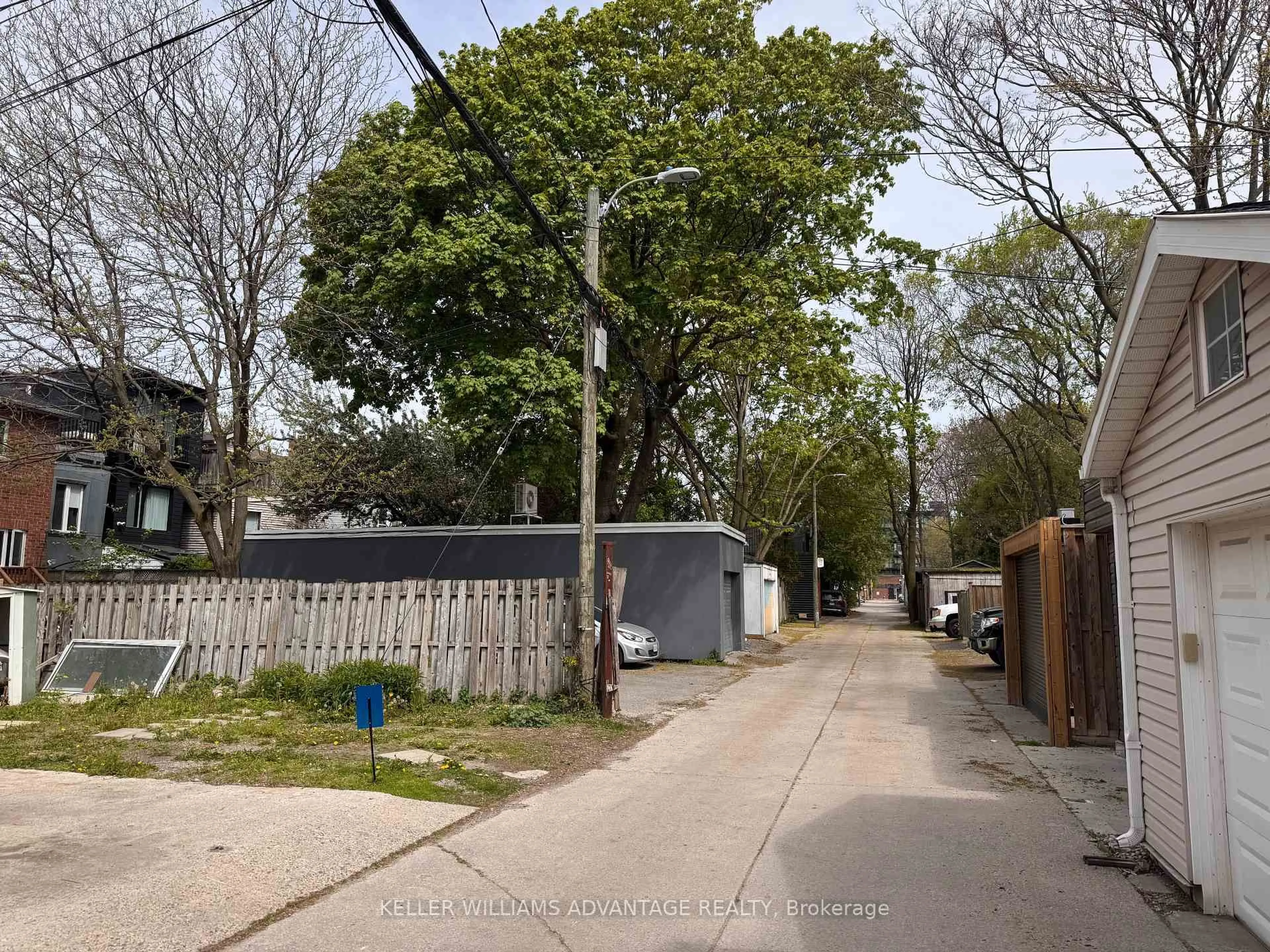 A pic from outside/outdoor area/front of a property/back of a property/a pic from drone, street for 165 Logan Ave, Toronto Ontario M4M 2N2