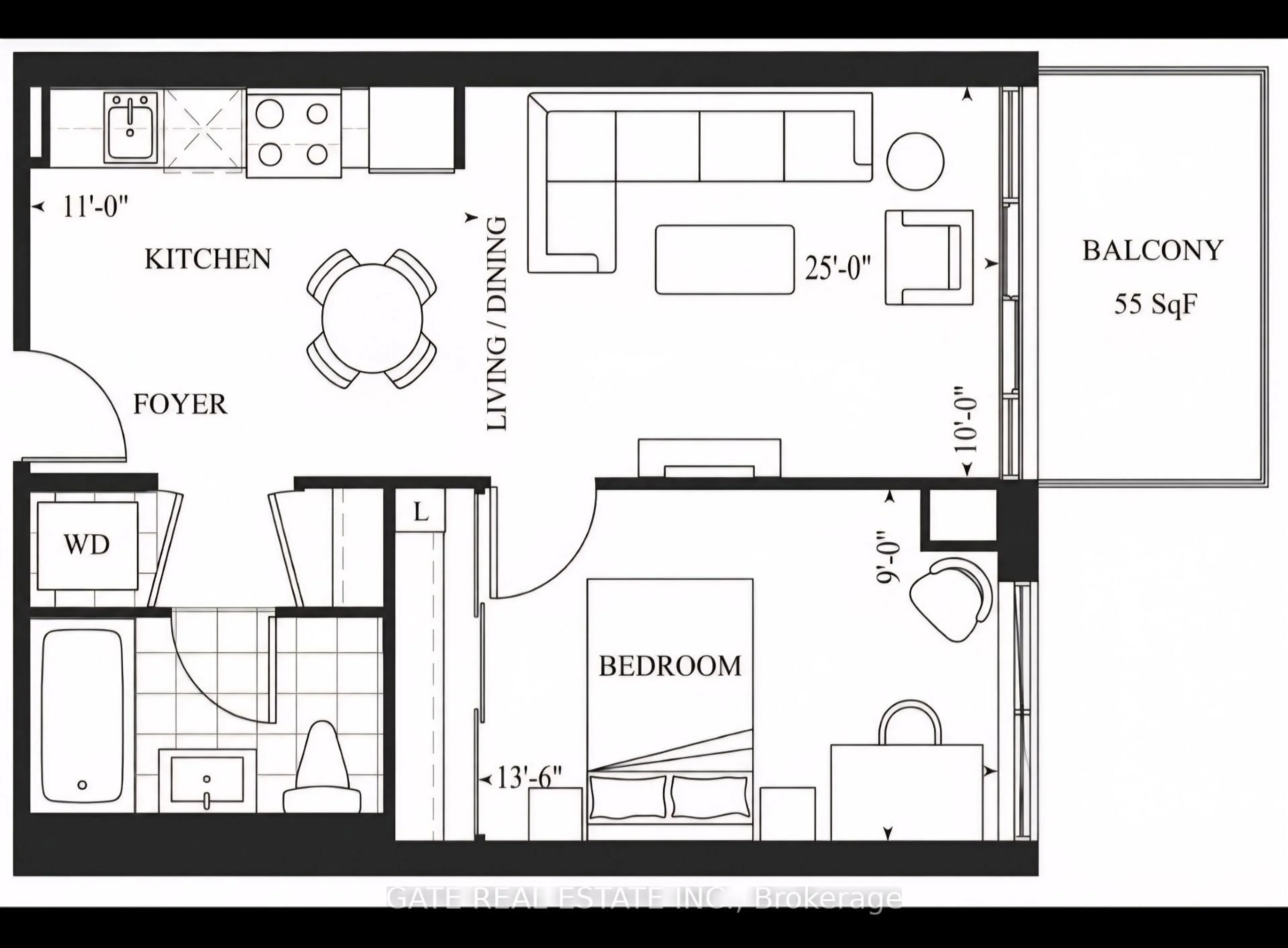 Floor plan for 22 East Haven Dr #530, Toronto Ontario M1N 0B4