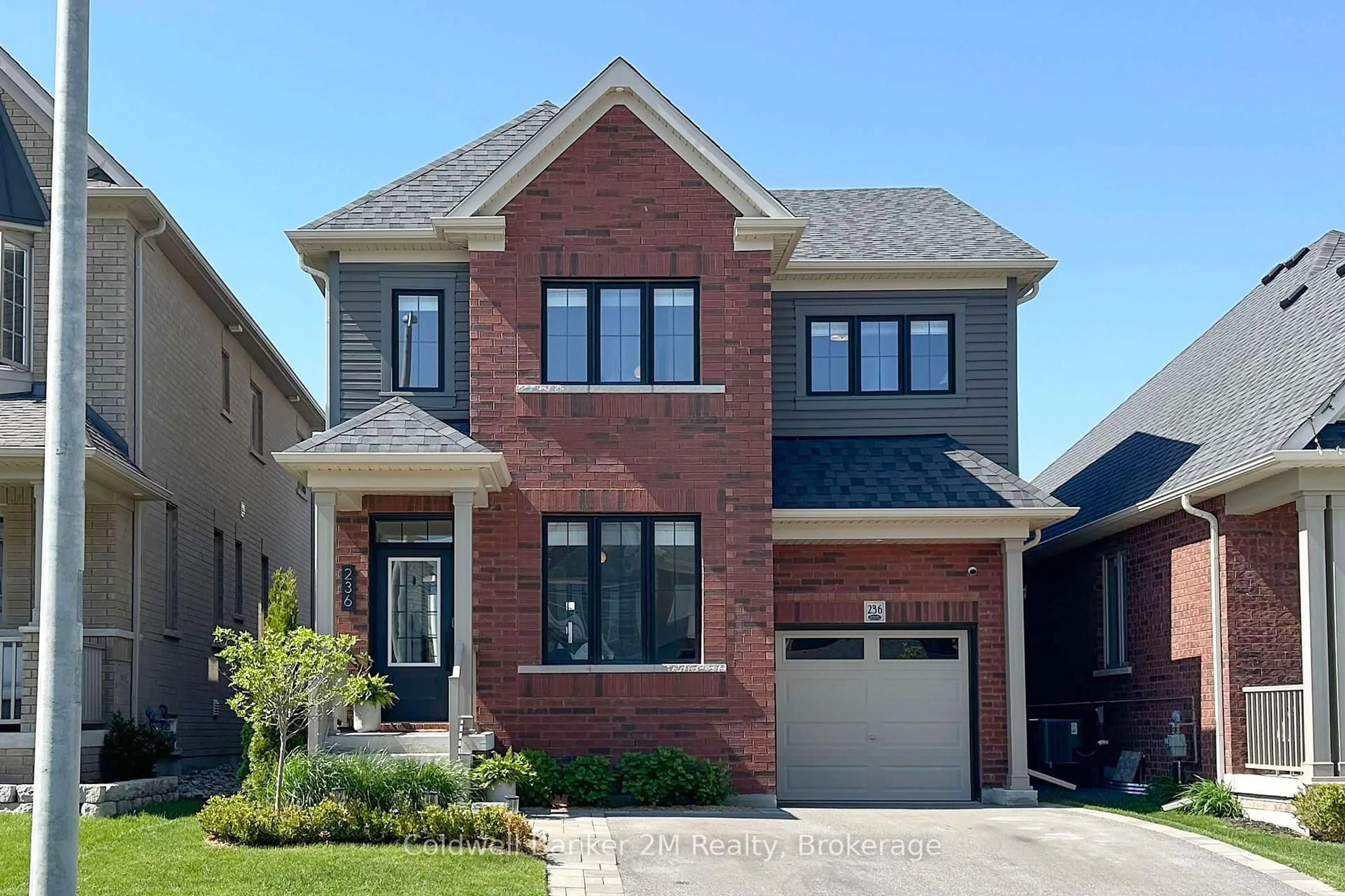 Home with brick exterior material, street for 236 Ronald Hooper Ave, Clarington Ontario L1C 7E3