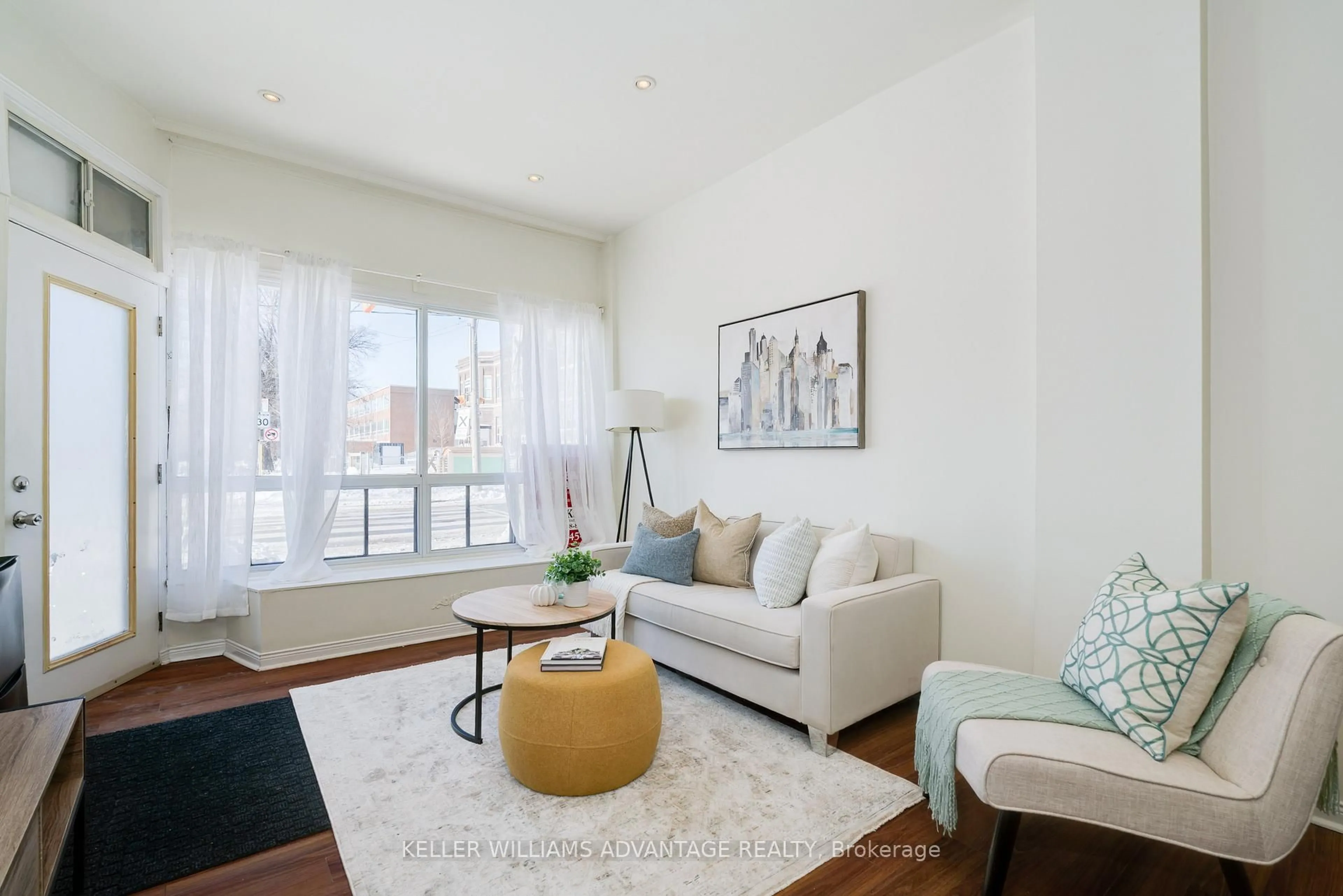 Living room with furniture, unknown for 493 Jones Ave, Toronto Ontario M4J 3G8