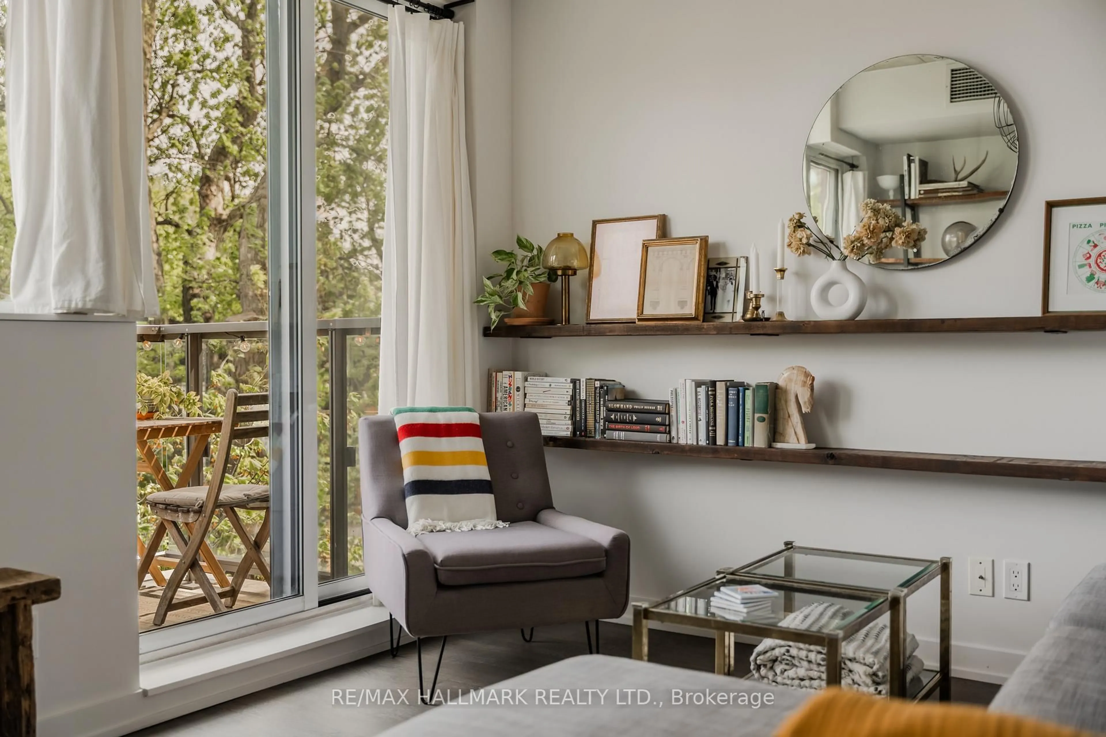 Living room with furniture, unknown for 60 Haslett Ave #203, Toronto Ontario M4L 0A9