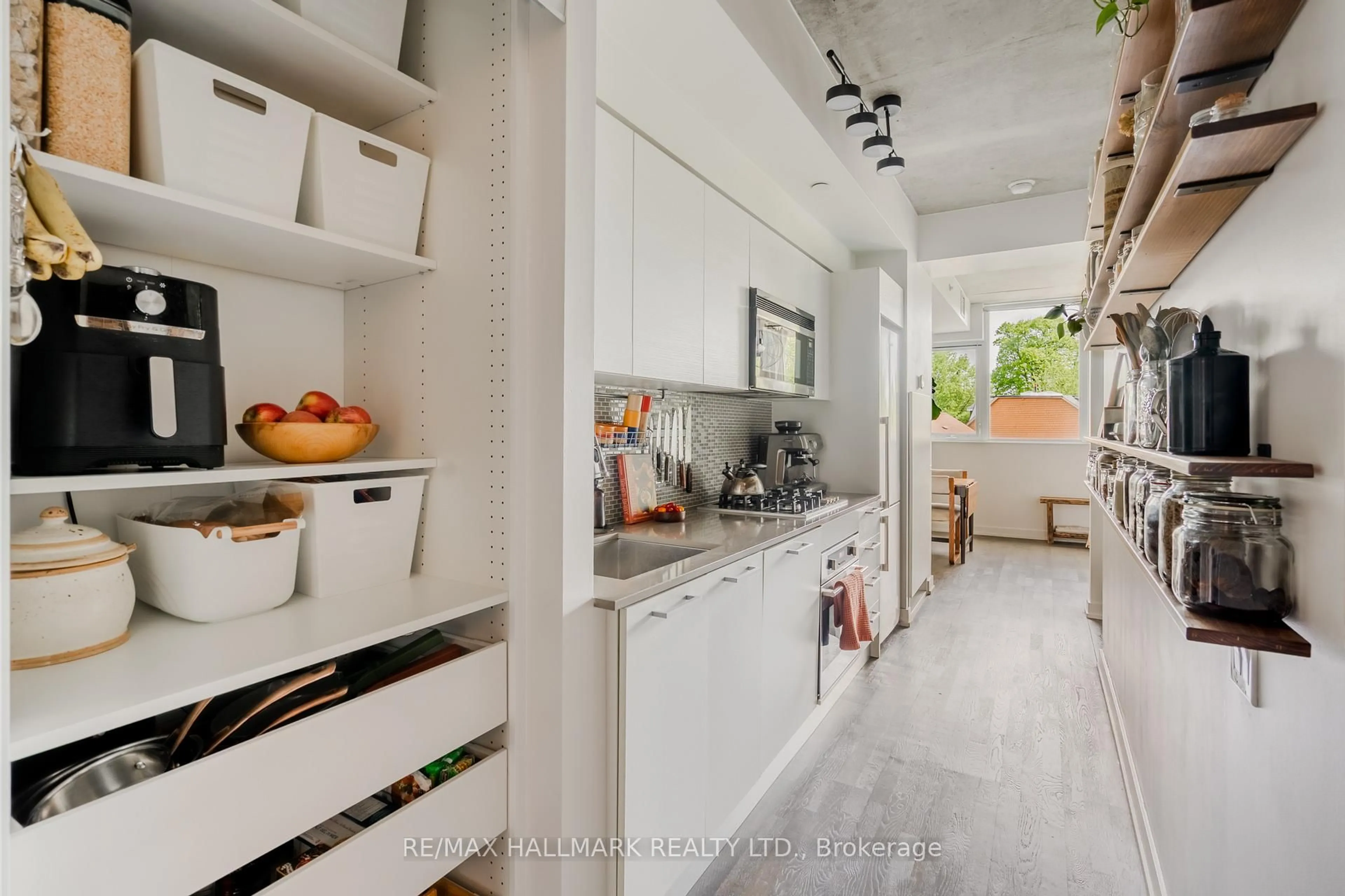 Contemporary kitchen, ceramic/tile floor for 60 Haslett Ave #203, Toronto Ontario M4L 0A9