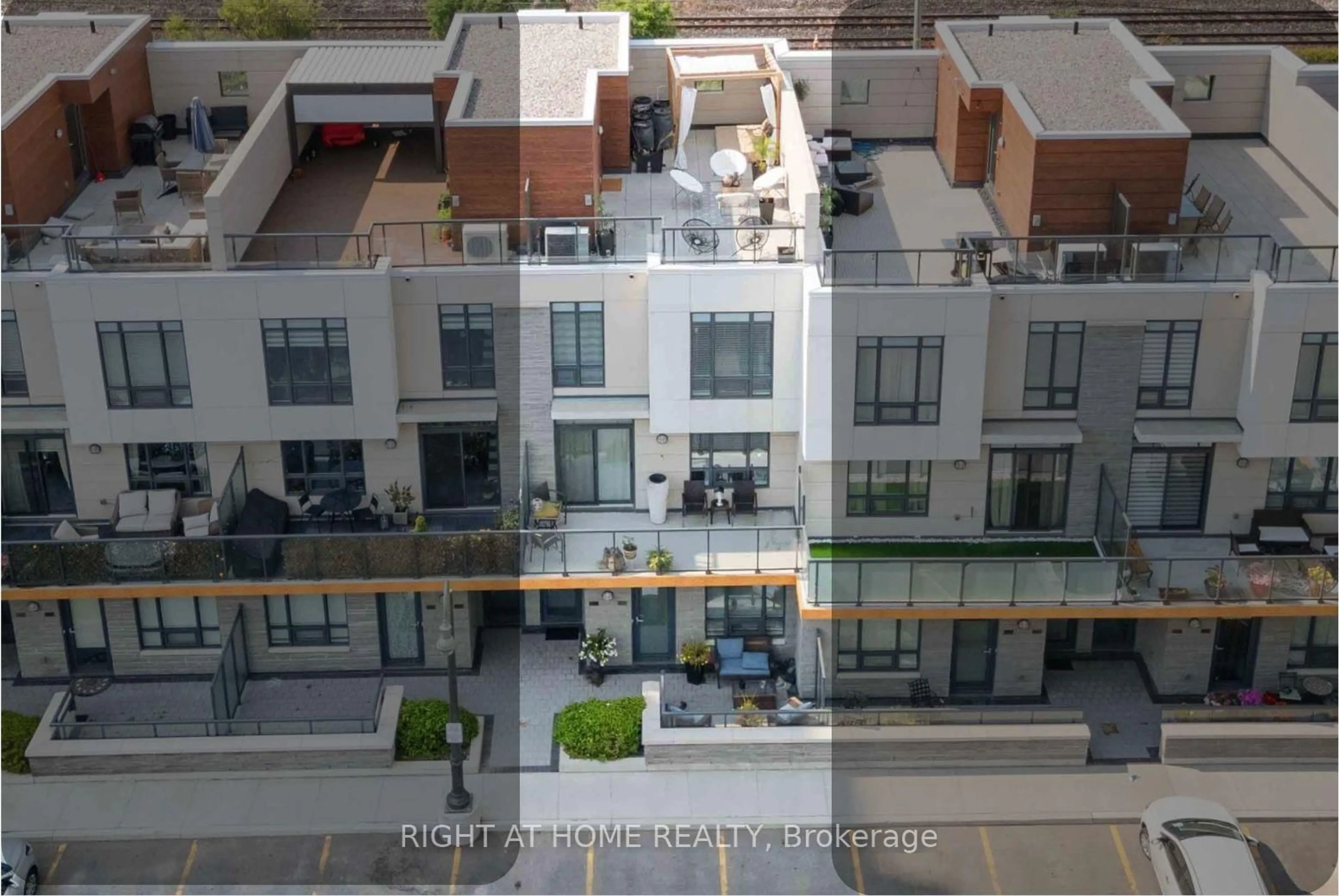 A pic from outside/outdoor area/front of a property/back of a property/a pic from drone, city buildings view from balcony for 1245 Bayly St #Th8, Pickering Ontario L1W 0B5