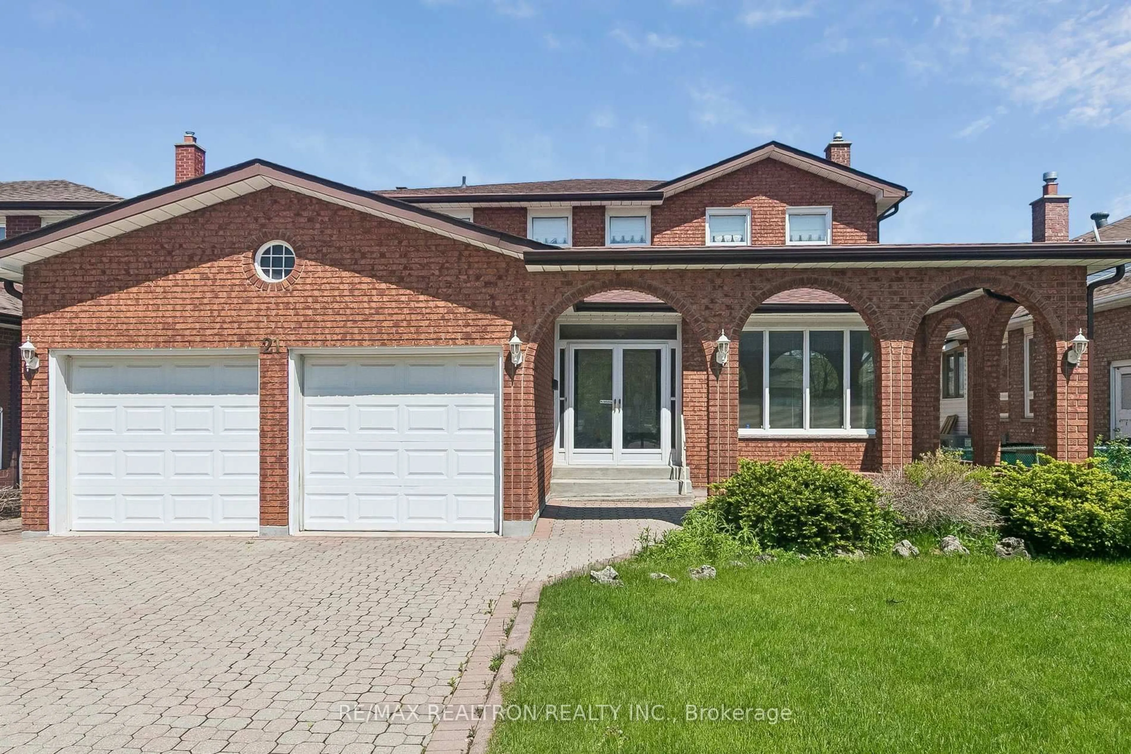 Home with brick exterior material, street for 21 Morbank Dr, Toronto Ontario M1V 2M1