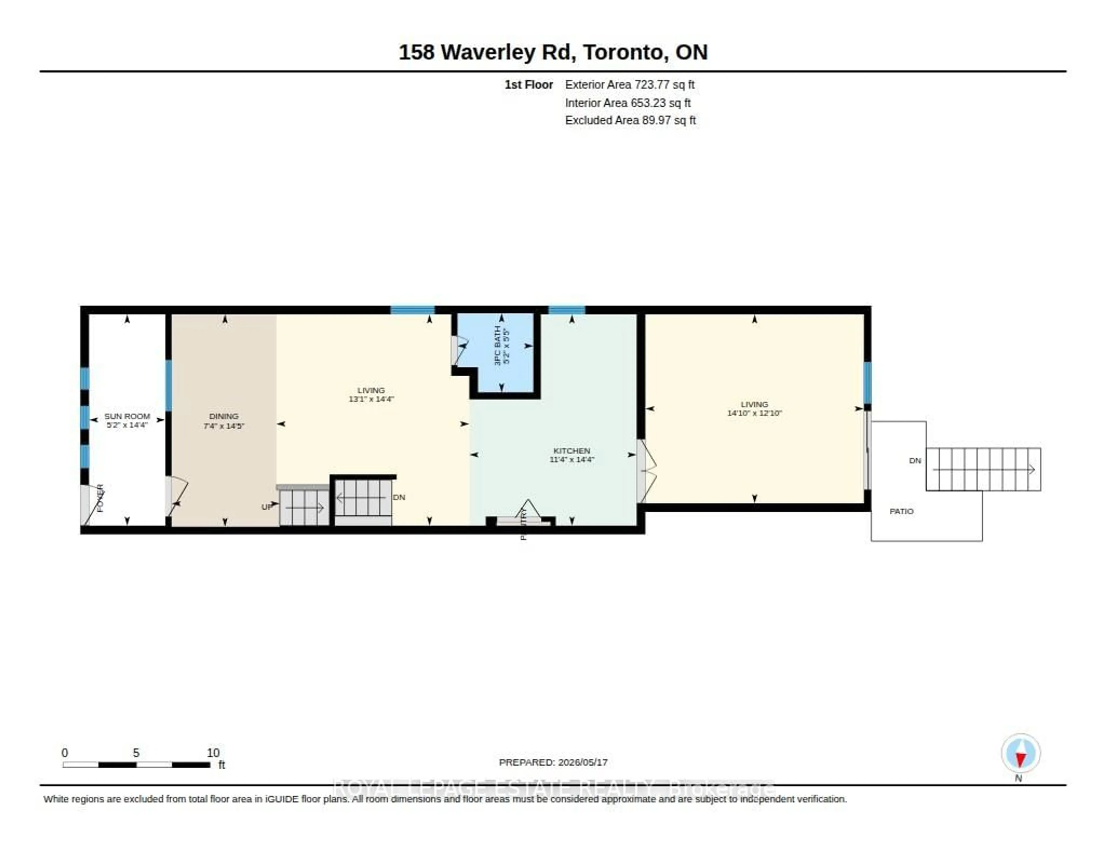Floor plan for 158 Waverley Rd, Toronto Ontario M4L 3T3
