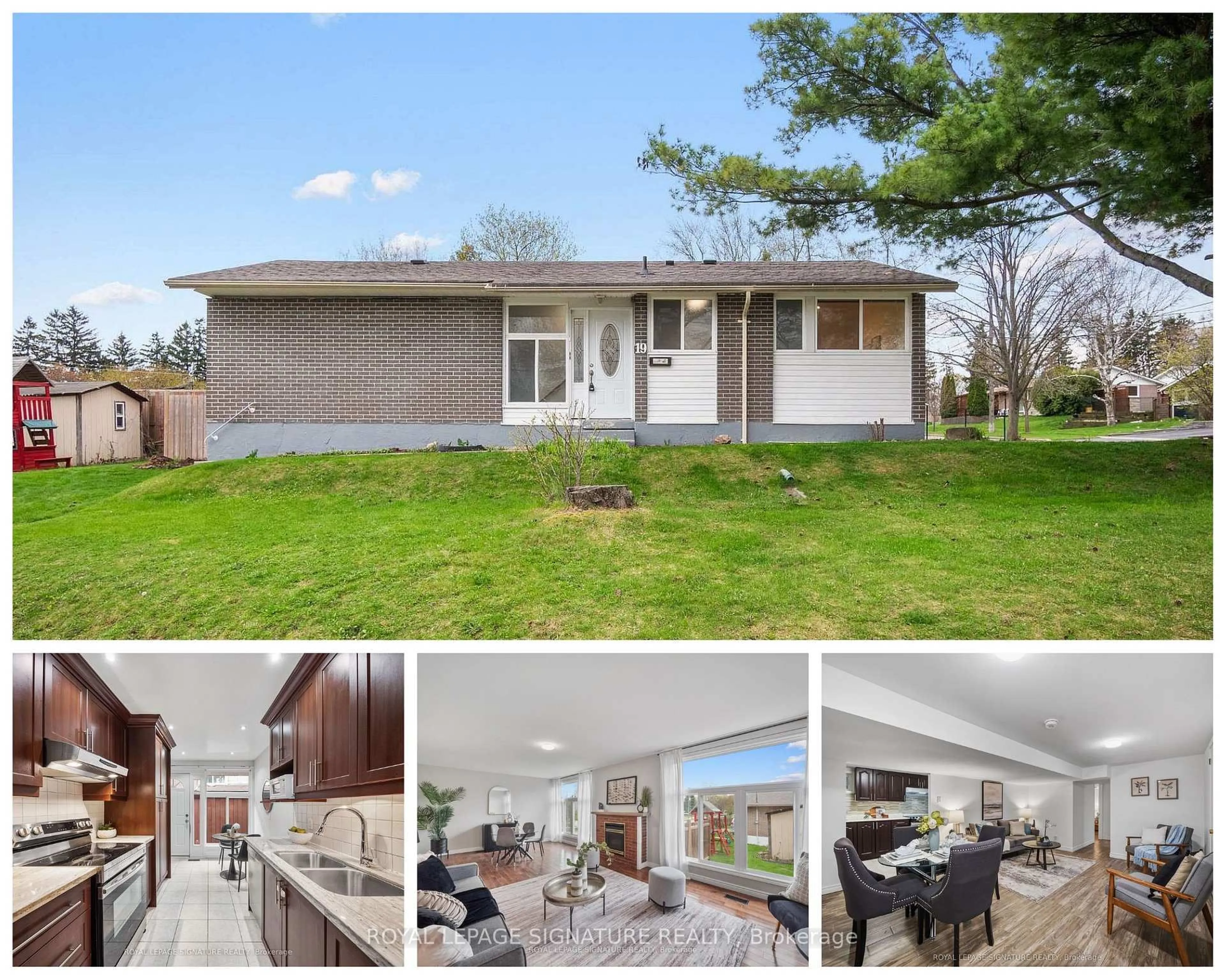 Home with vinyl exterior material, street for 19 Shoreland Cres, Toronto Ontario M1G 1M4