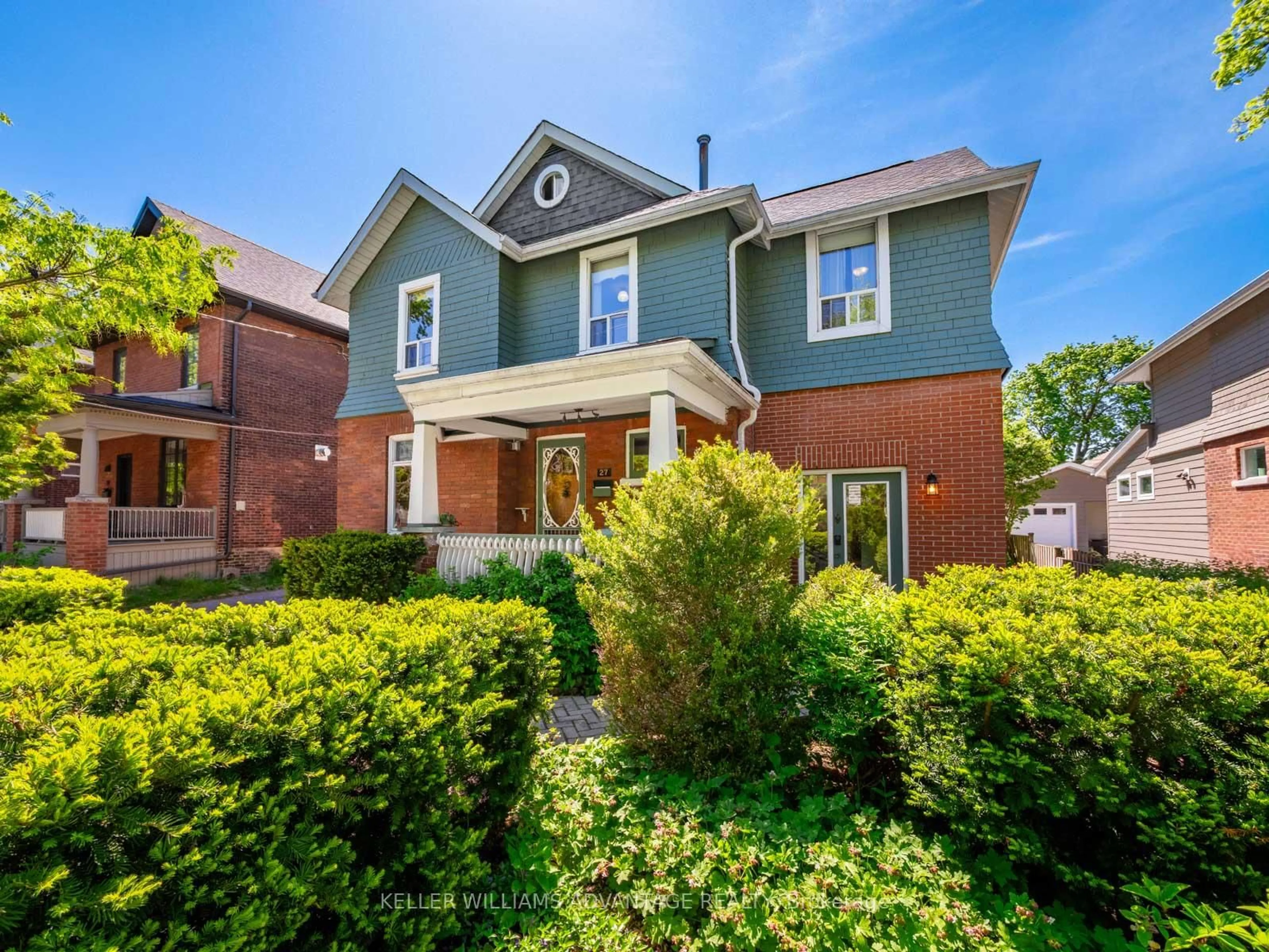 Home with brick exterior material, street for 27 Lyall Ave, Toronto Ontario M4E 1W1