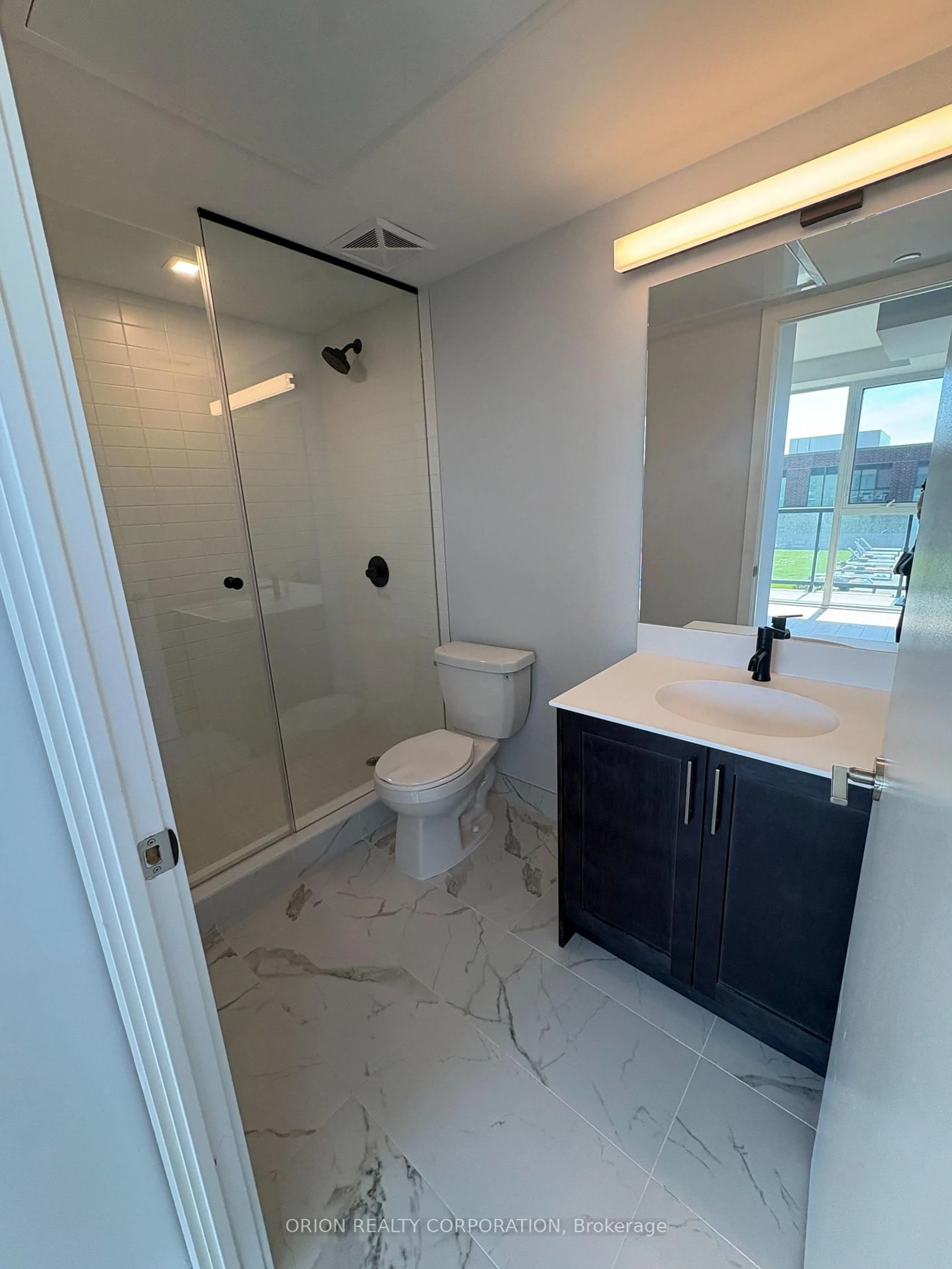 Contemporary bathroom, ceramic/tile floor for 201 Brock St #408, Whitby Ontario L1N 0P8