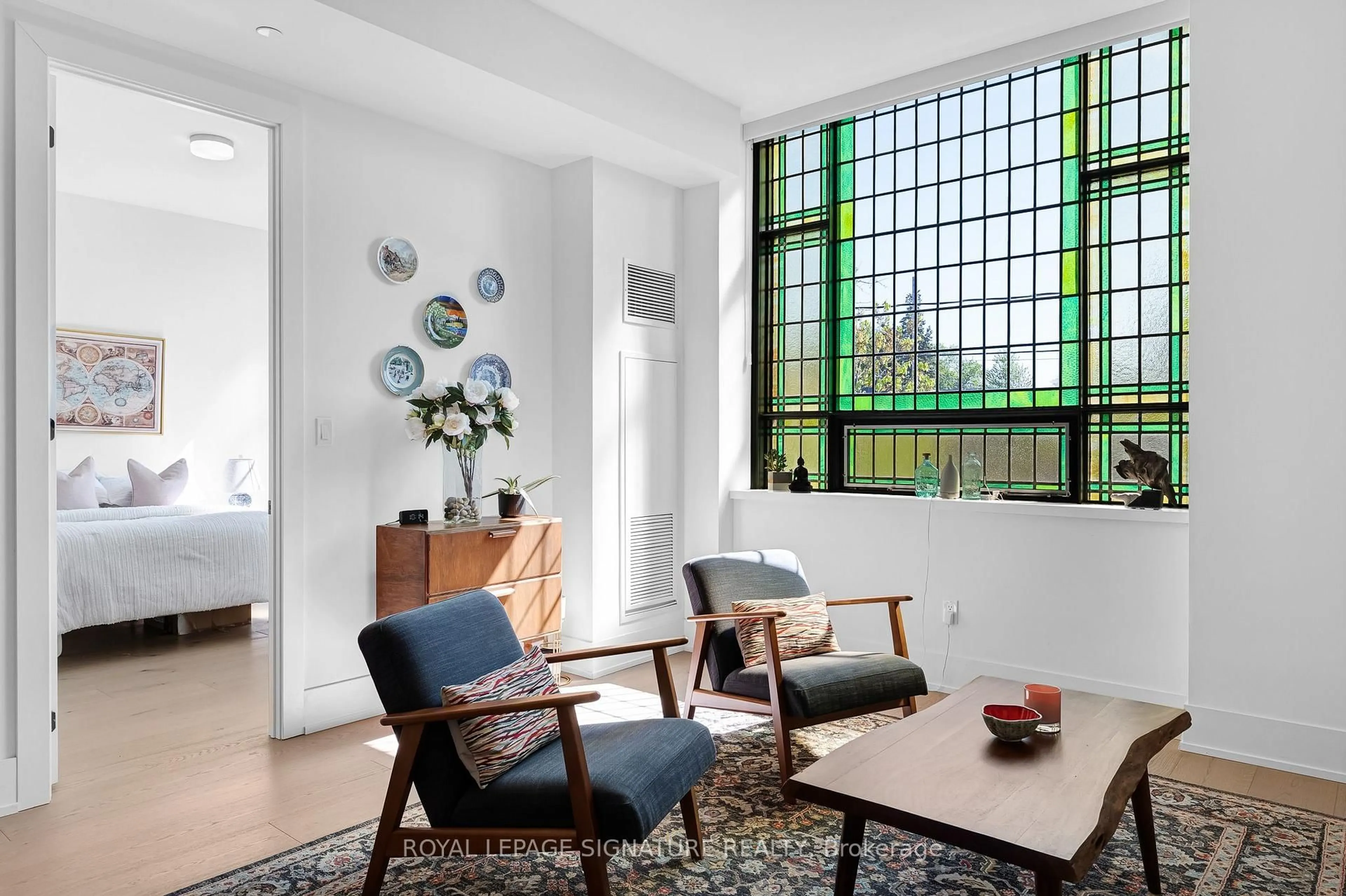 Living room with furniture, unknown for 14 Dewhurst Blvd #206, Toronto Ontario M4J 3H9