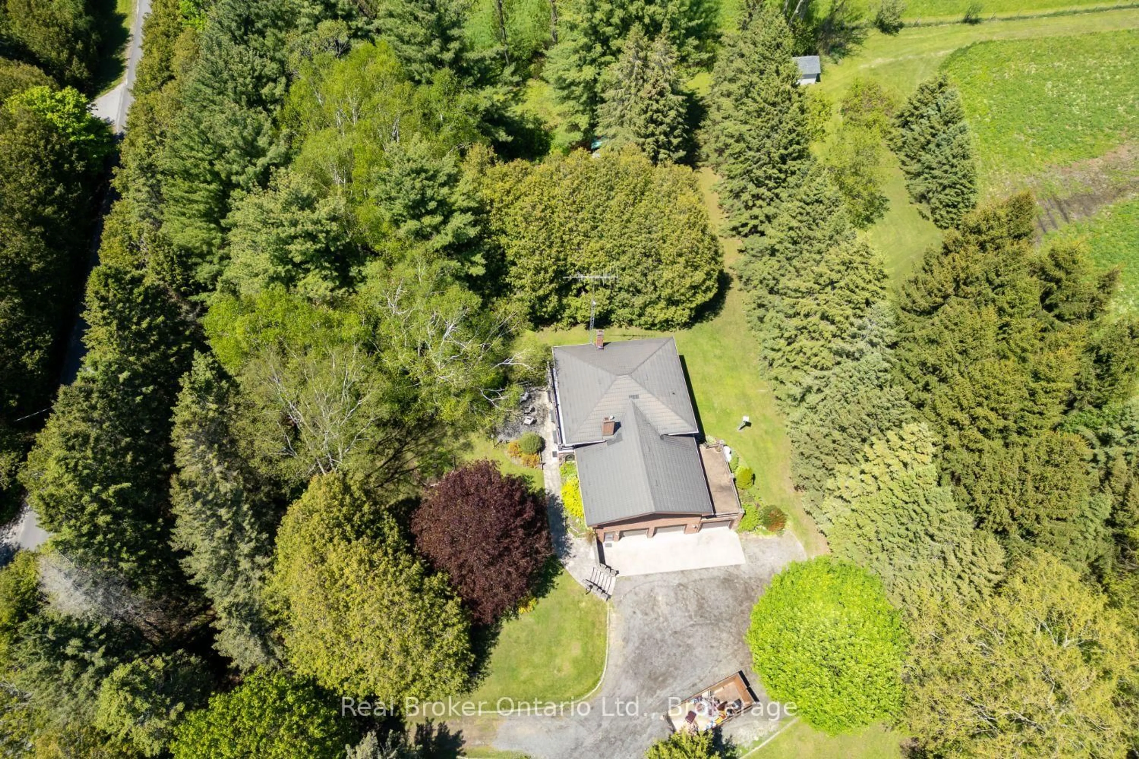 A pic from outside/outdoor area/front of a property/back of a property/a pic from drone, forest/trees view for 4301 Squair Rd, Clarington Ontario L0B 1J0