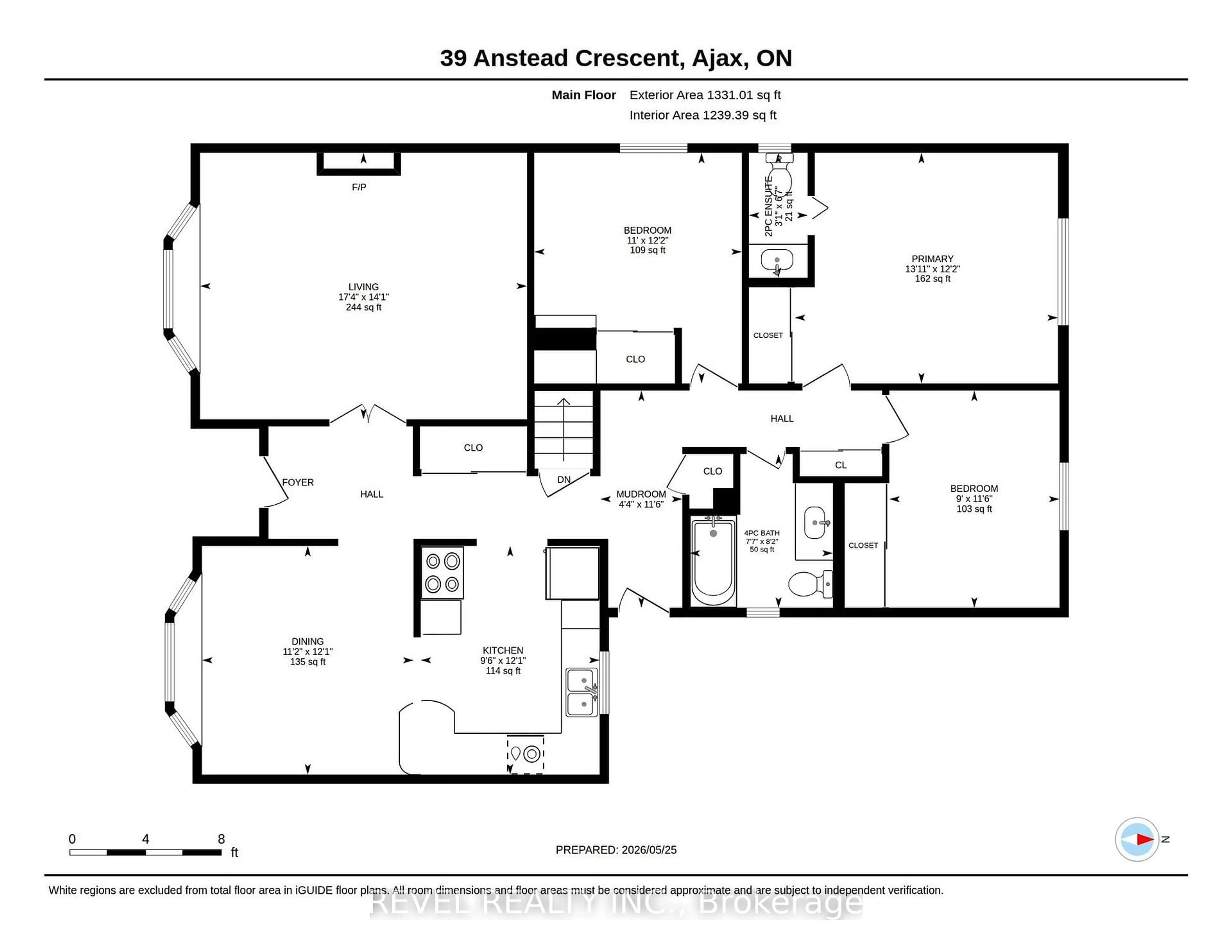 Floor plan for 39 Anstead Cres, Ajax Ontario L1S 3X4