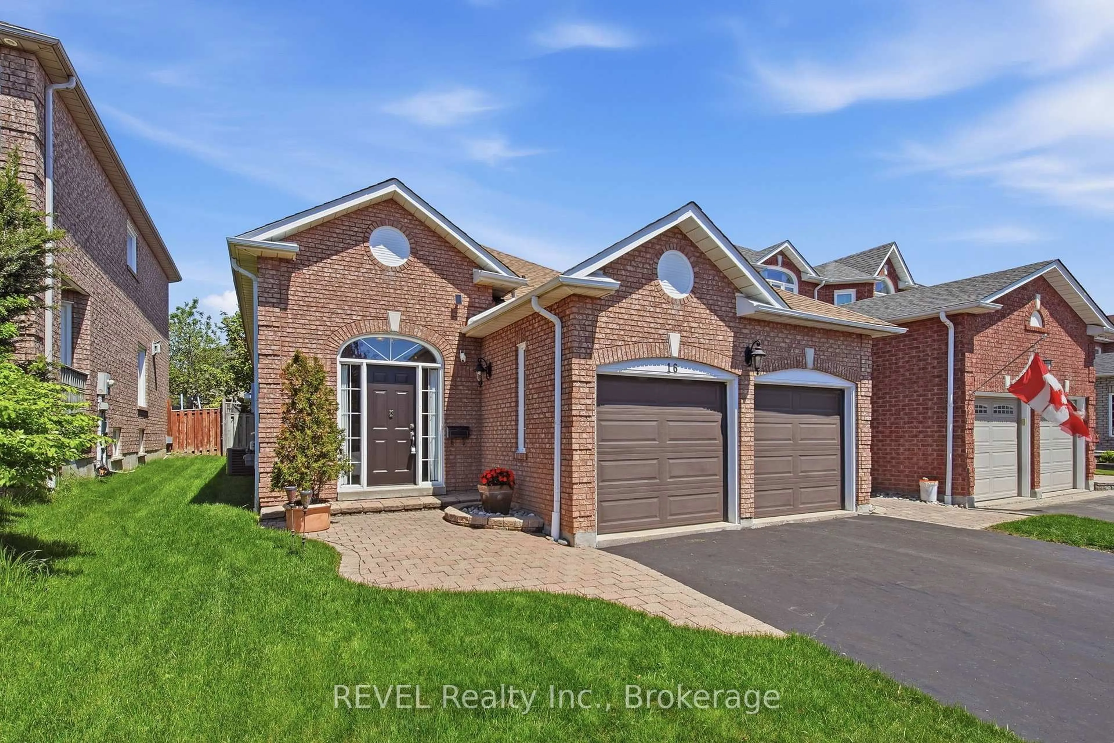 Home with brick exterior material, street for 16 Parnell Cres, Whitby Ontario L1R 2L4