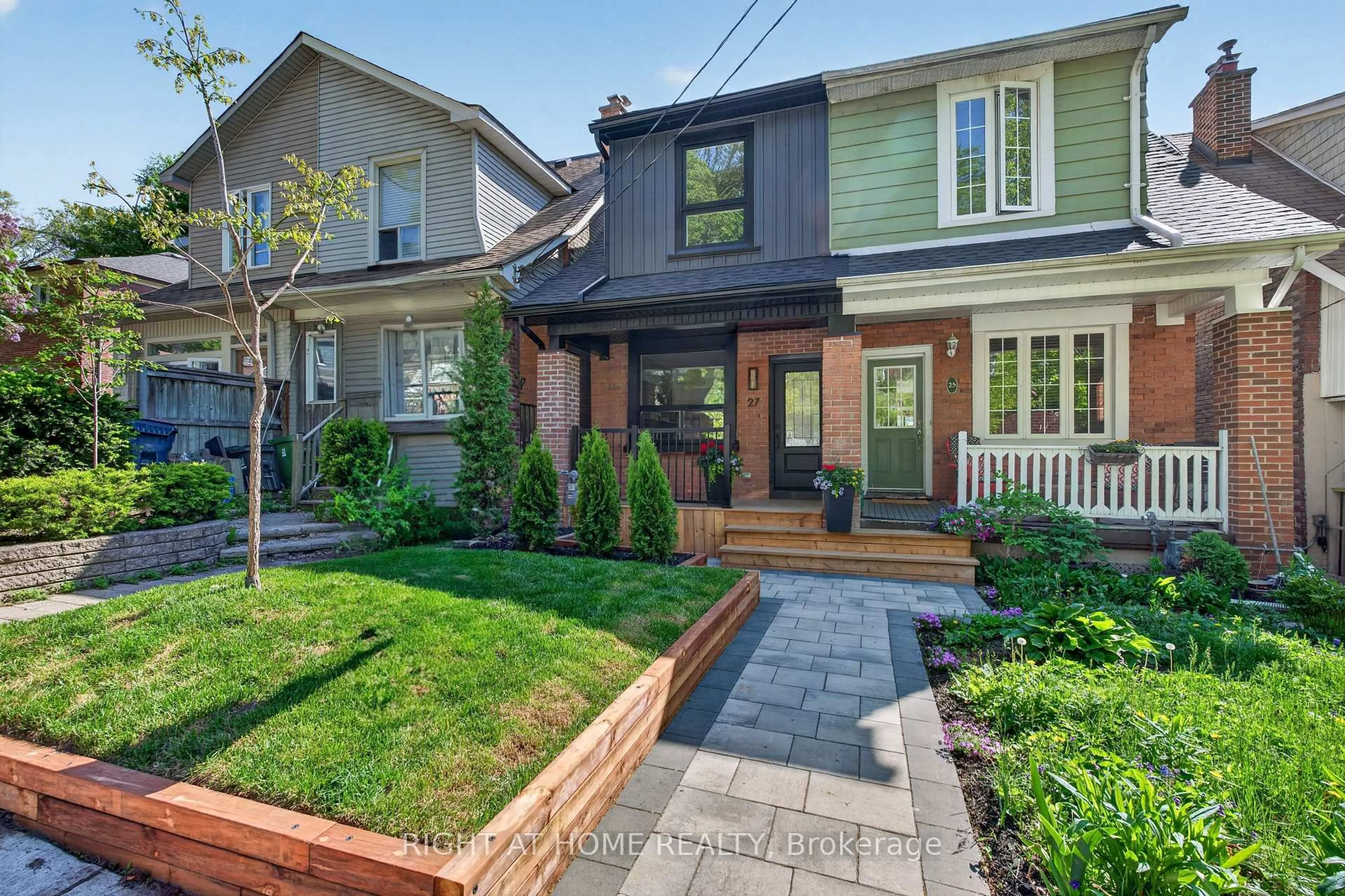 Home with brick exterior material, street for 27 Bellhaven Rd, Toronto Ontario M4L 3J4