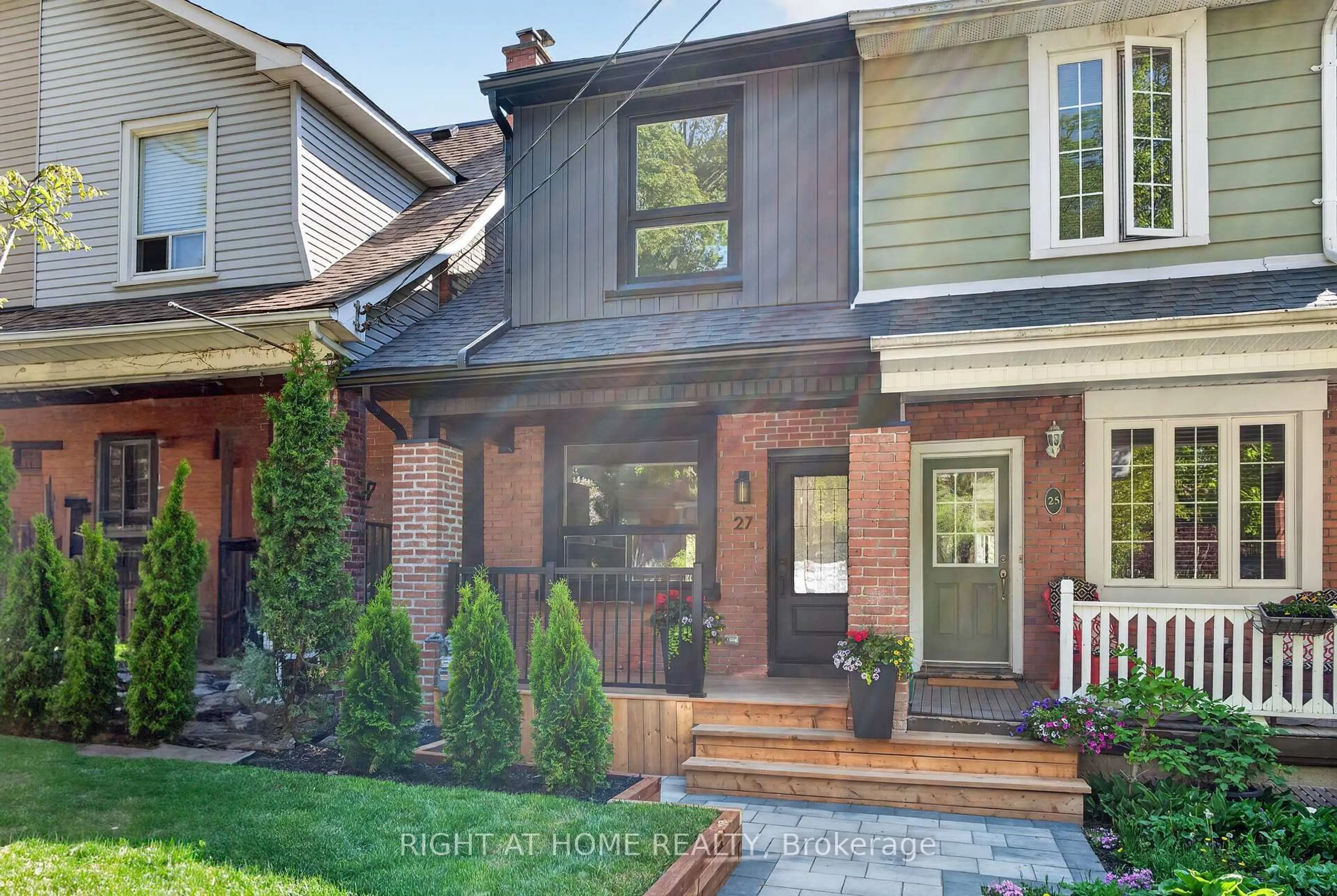 Home with brick exterior material, street for 27 Bellhaven Rd, Toronto Ontario M4L 3J4