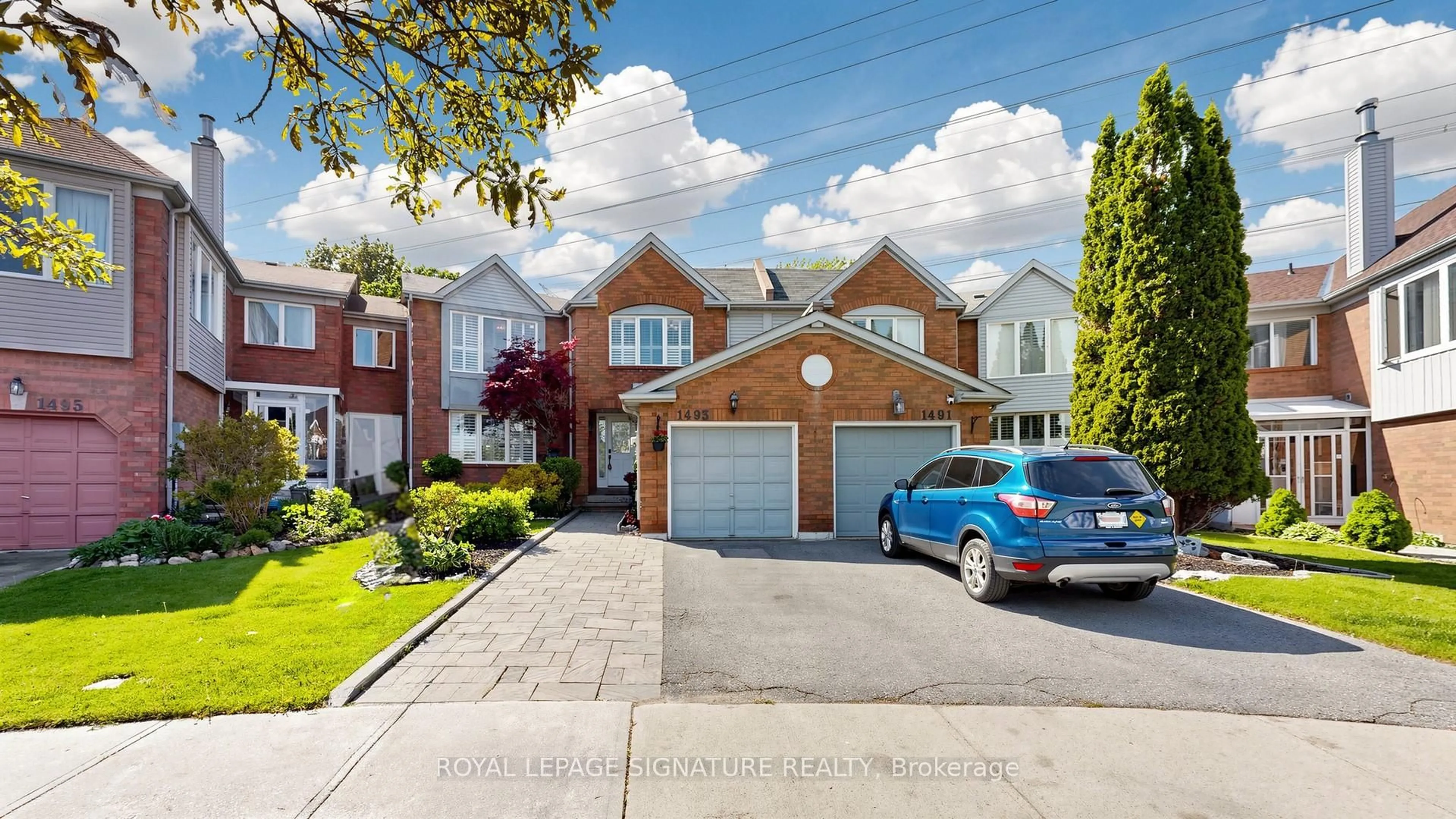 Home with brick exterior material, street for 1493 Major Oaks Rd, Pickering Ontario L1X 2N6