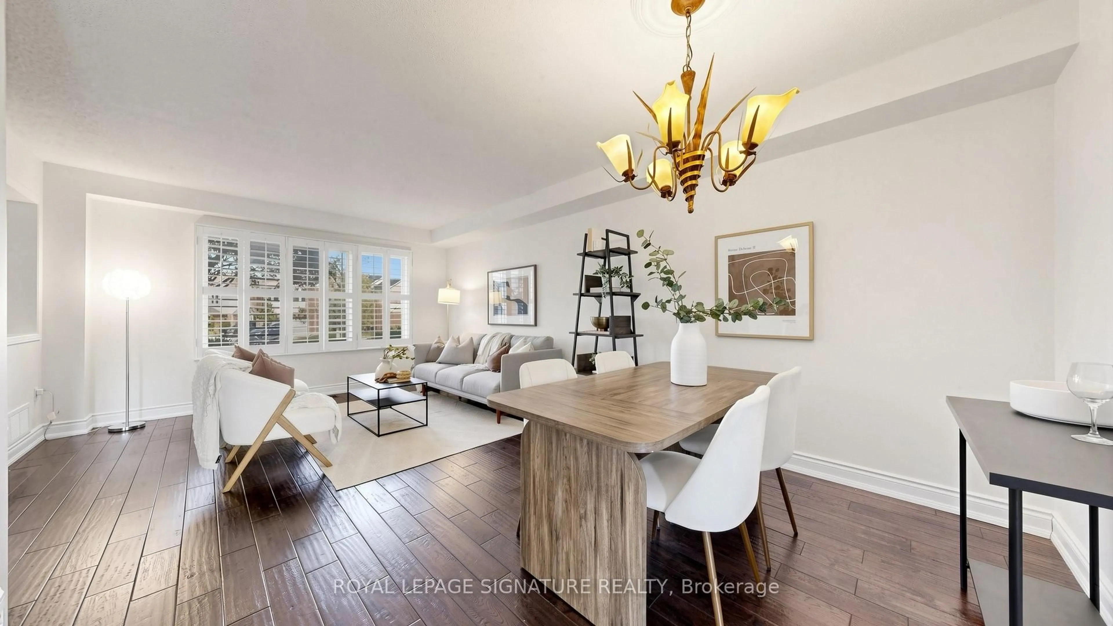 Dining room, wood/laminate floor for 1493 Major Oaks Rd, Pickering Ontario L1X 2N6