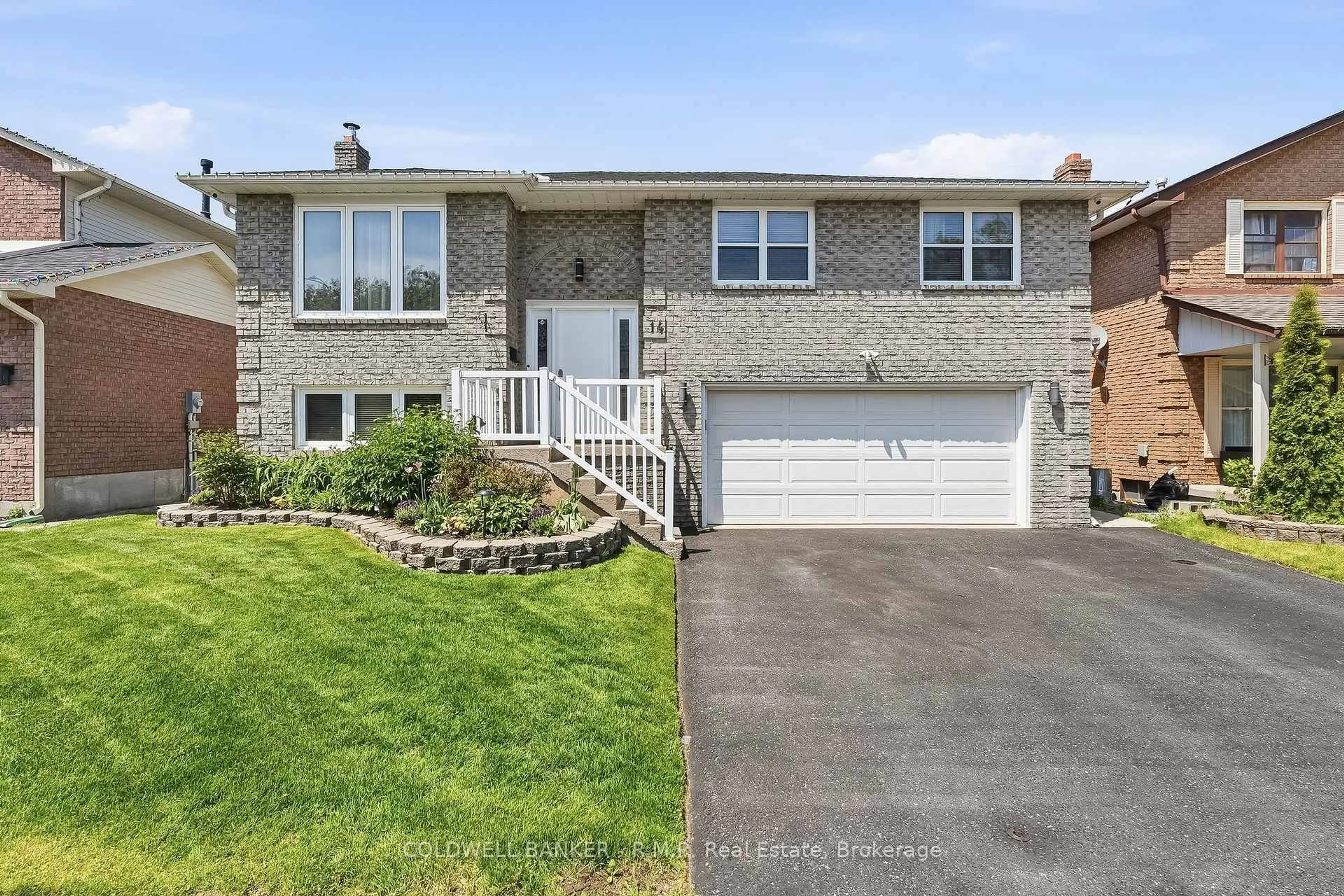 Home with brick exterior material, street for 14 Glenabbey Dr, Clarington Ontario L1E 1B9
