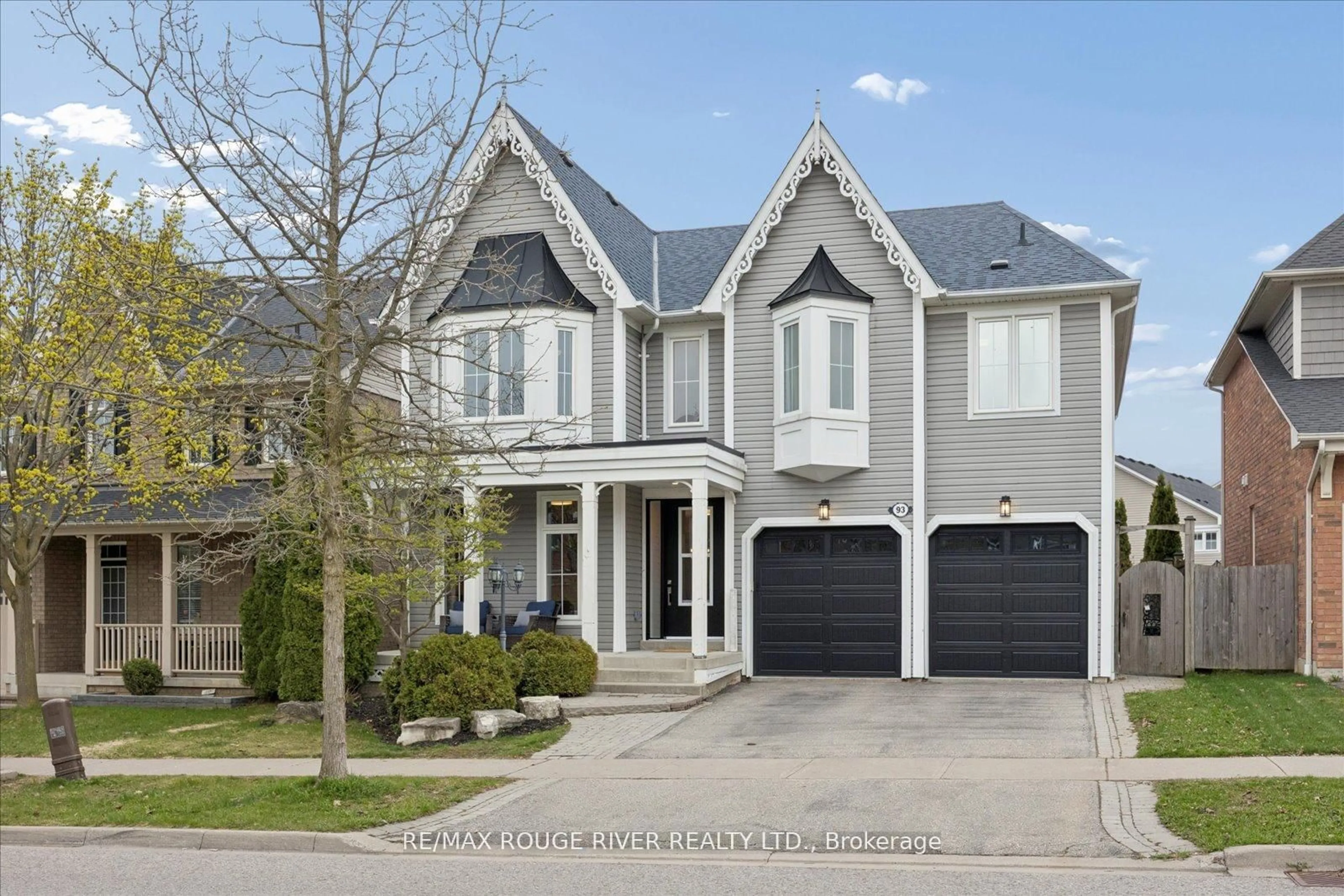 Home with brick exterior material, street for 93 Holsted Rd, Whitby Ontario L1M 2N5