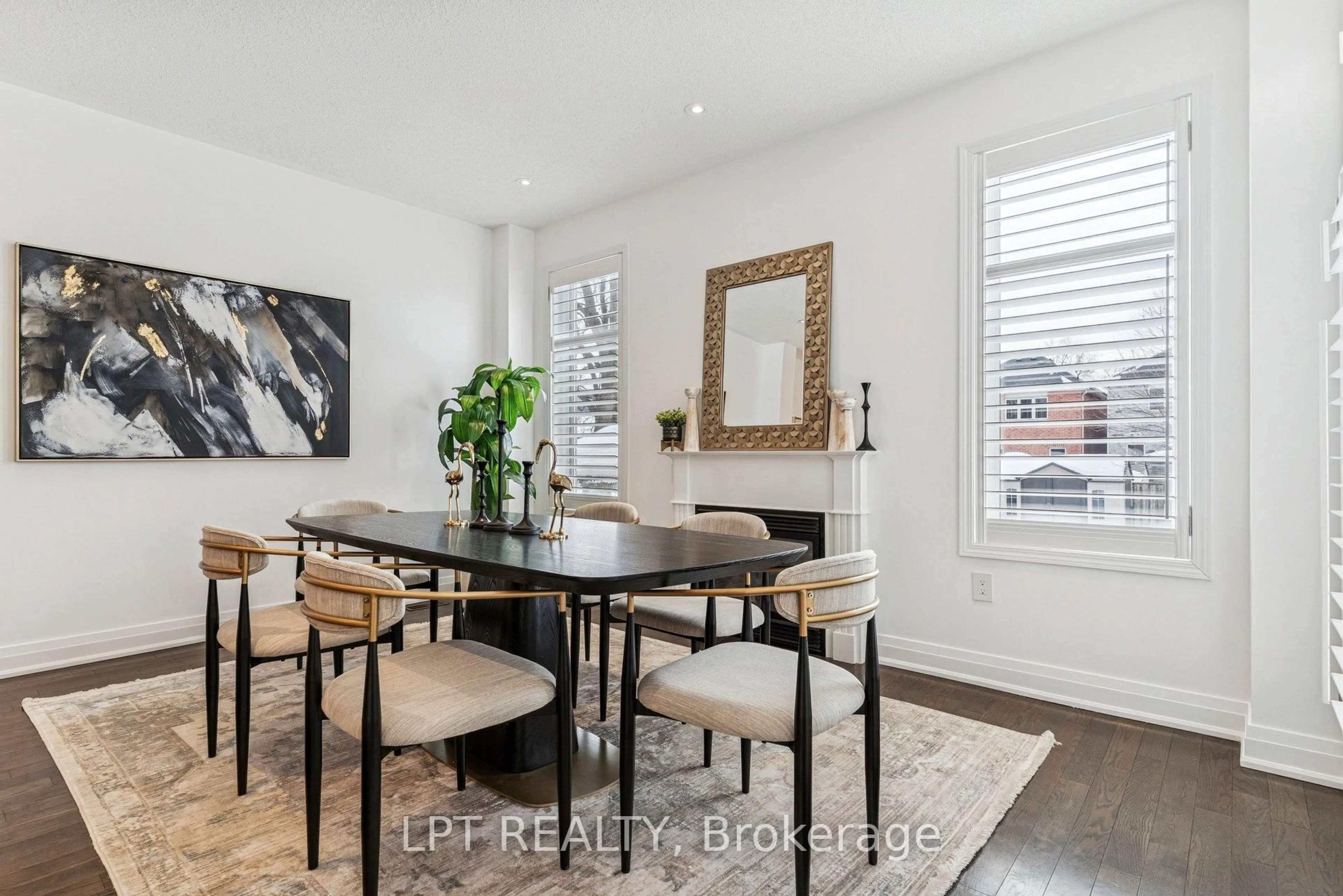 Dining room, wood/laminate floor for 61 Minerva Ave, Toronto Ontario M1M 0C2
