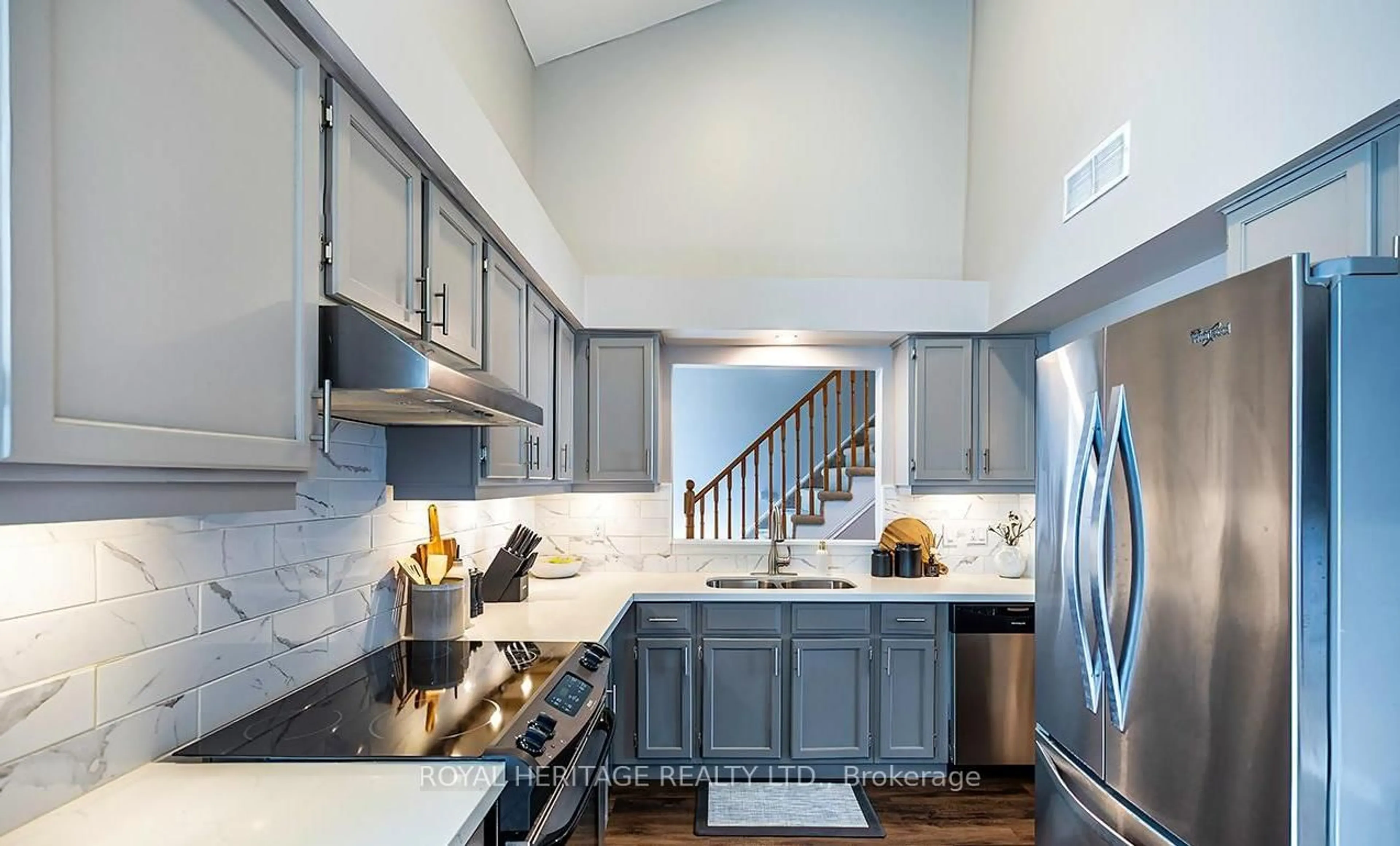Contemporary kitchen, ceramic/tile floor for 1667 Nash Rd #F3, Clarington Ontario L1E 1S8