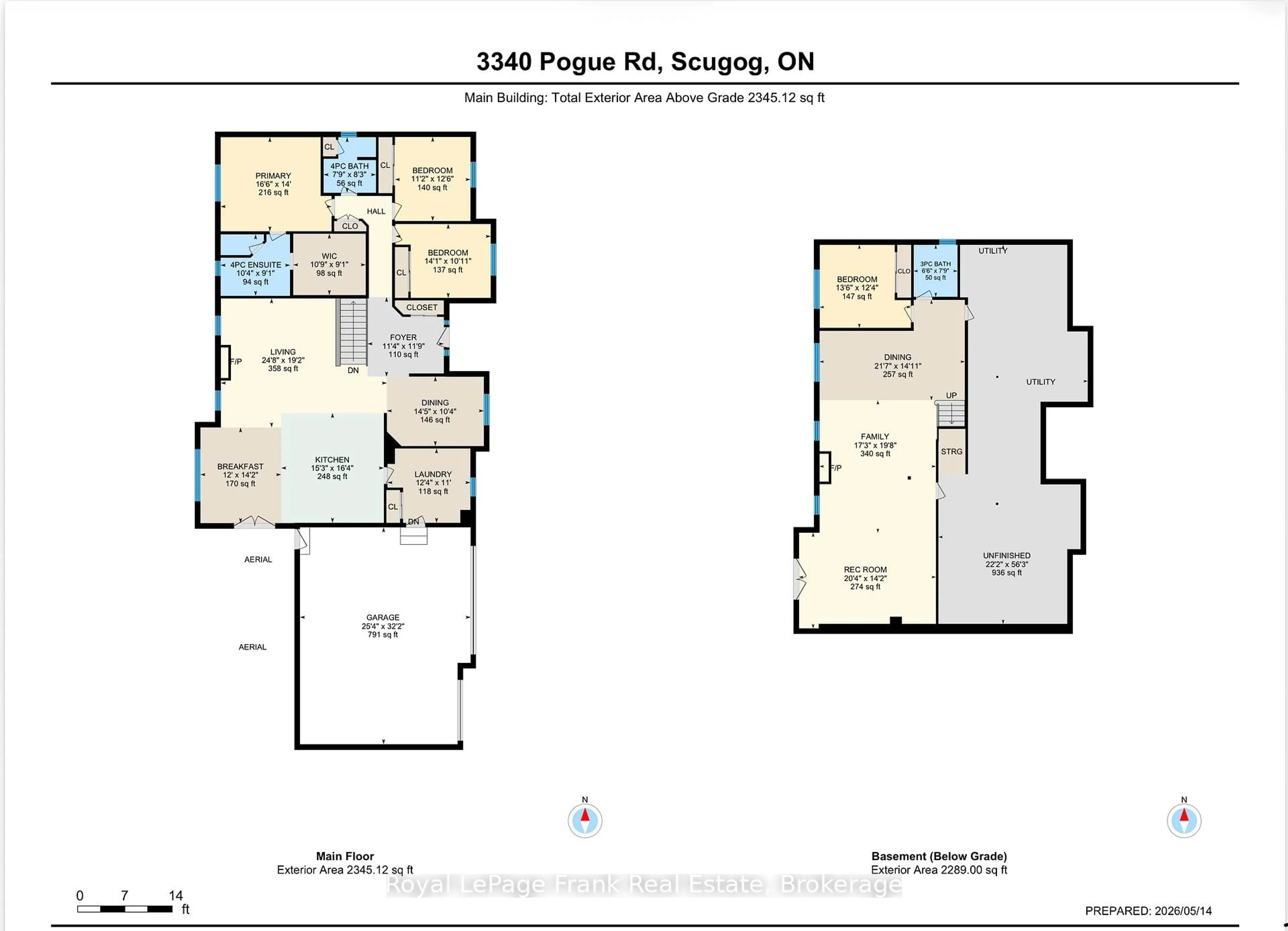 Floor plan for 3340 Pogue Rd, Scugog Ontario L9L 1B6