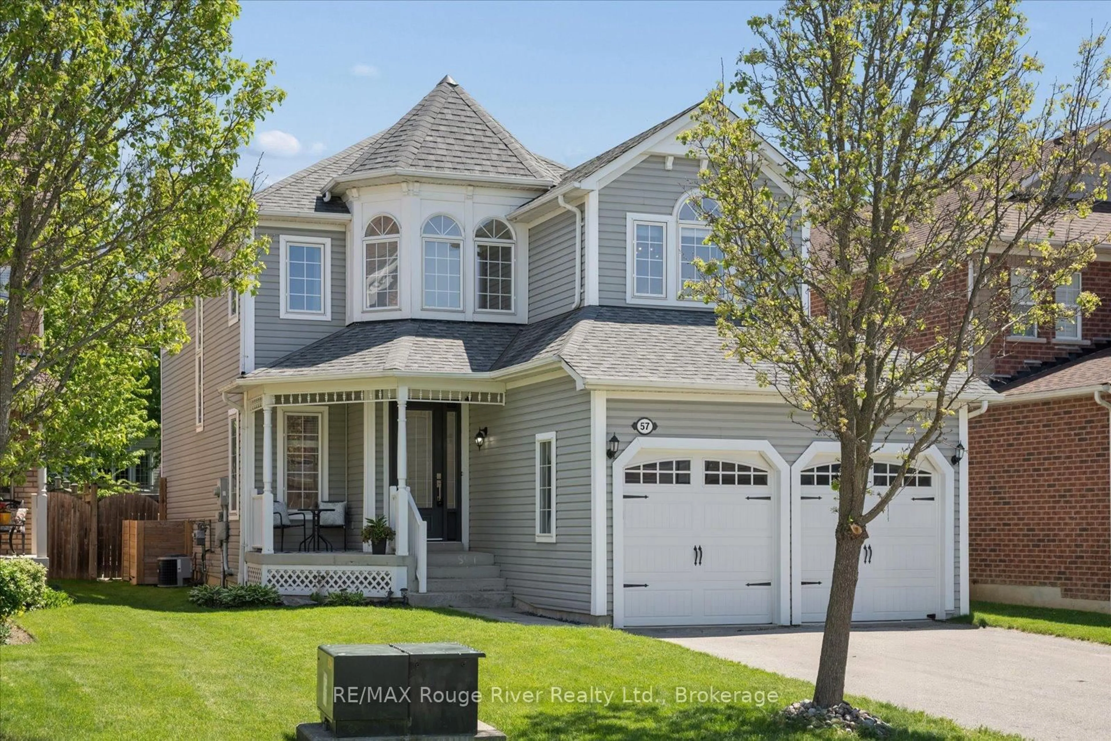 Home with vinyl exterior material, street for 57 Bayberry Crt, Whitby Ontario L1M 2L2