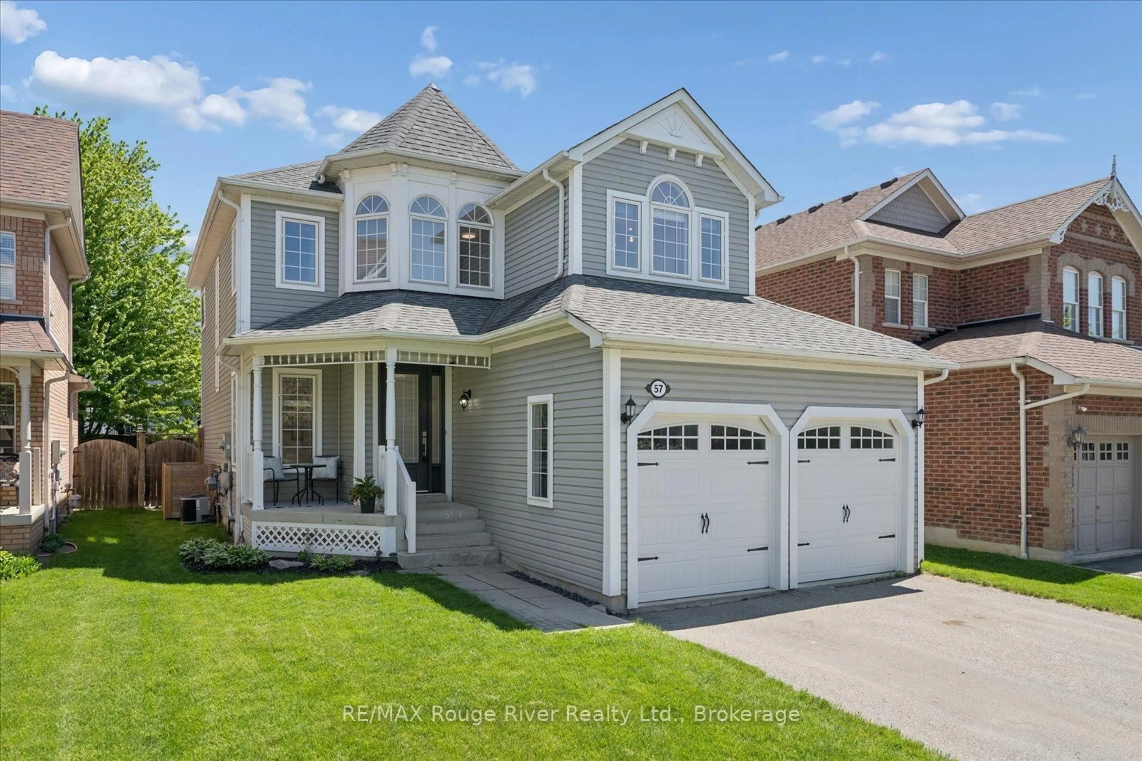 Home with vinyl exterior material, street for 57 Bayberry Crt, Whitby Ontario L1M 2L2