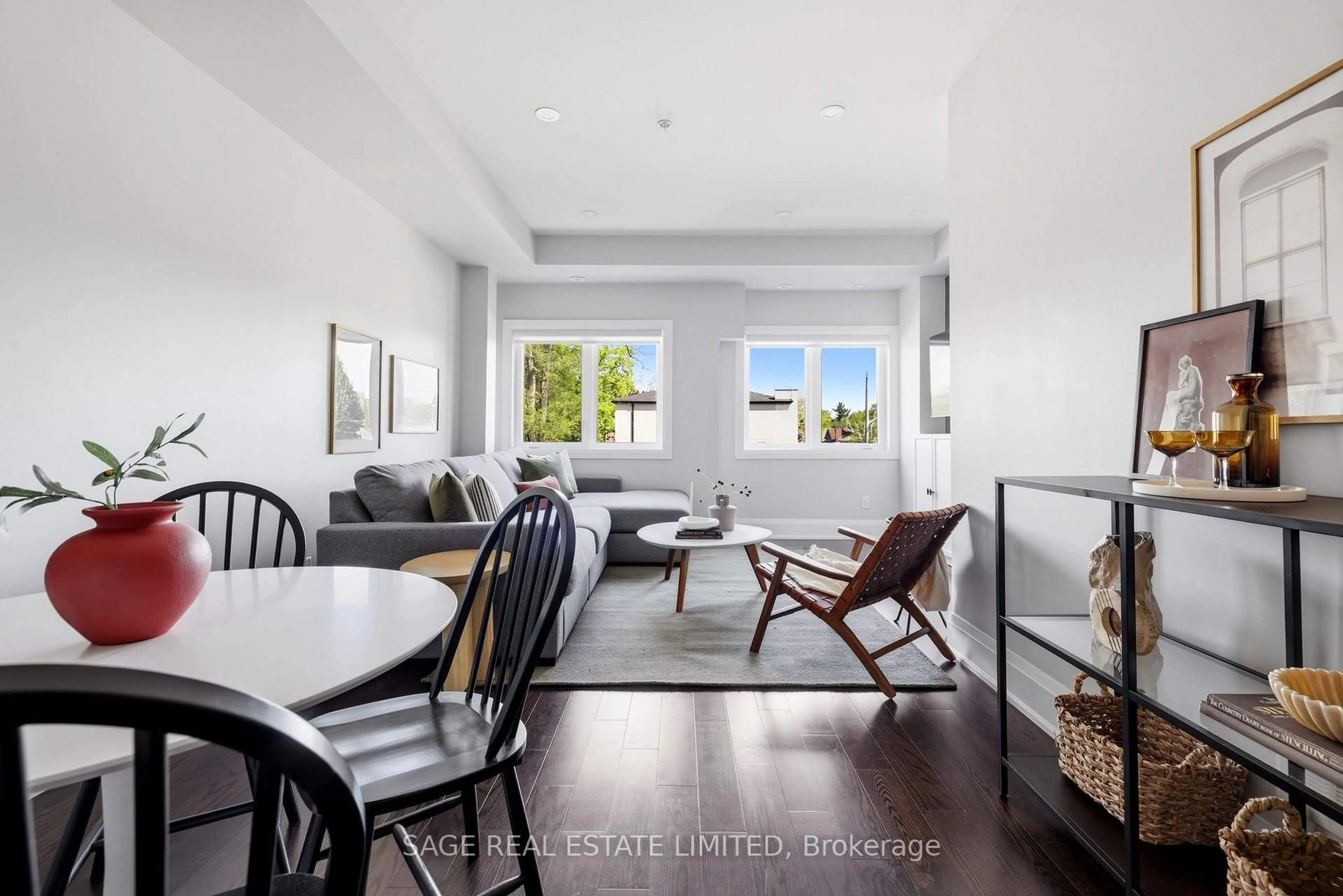 Living room with furniture, unknown for 6 Kalmar Ave #Th4, Toronto Ontario M1N 3G3