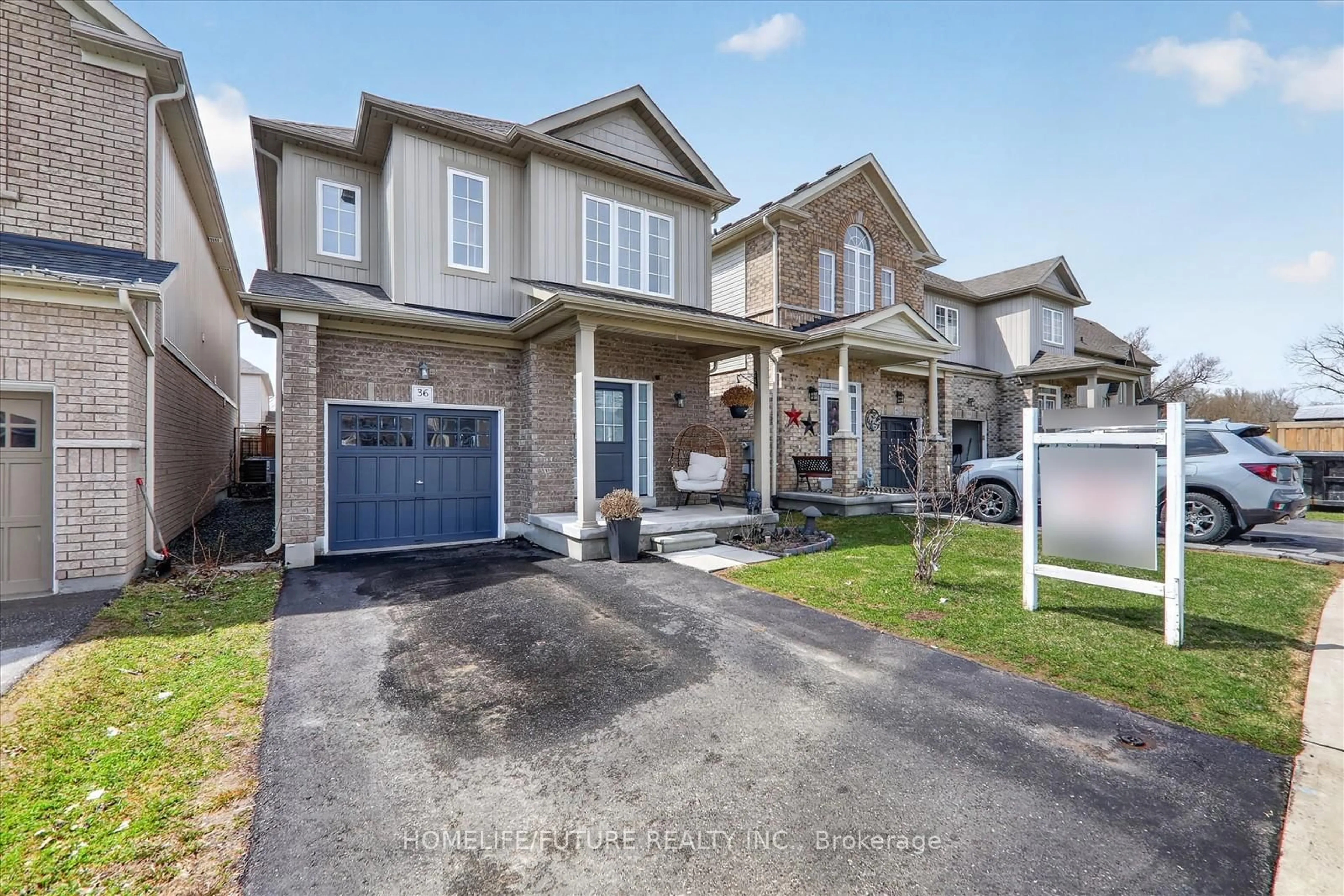 Home with brick exterior material, street for 36 Cotton St, Clarington Ontario L1C 5H2
