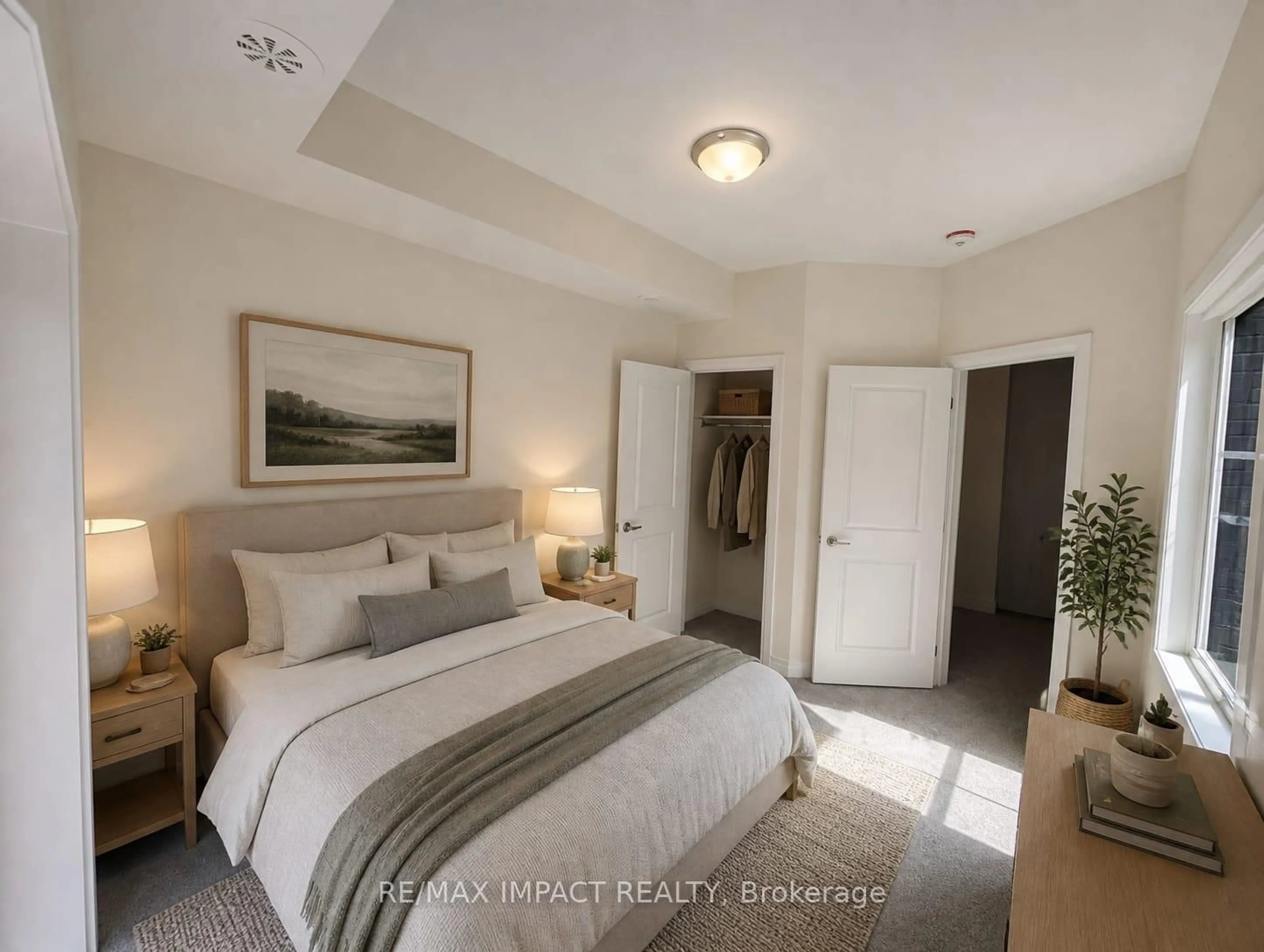 Bedroom with bed, unknown for 245 Mclevin Ave #2, Toronto Ontario M1B 1E7