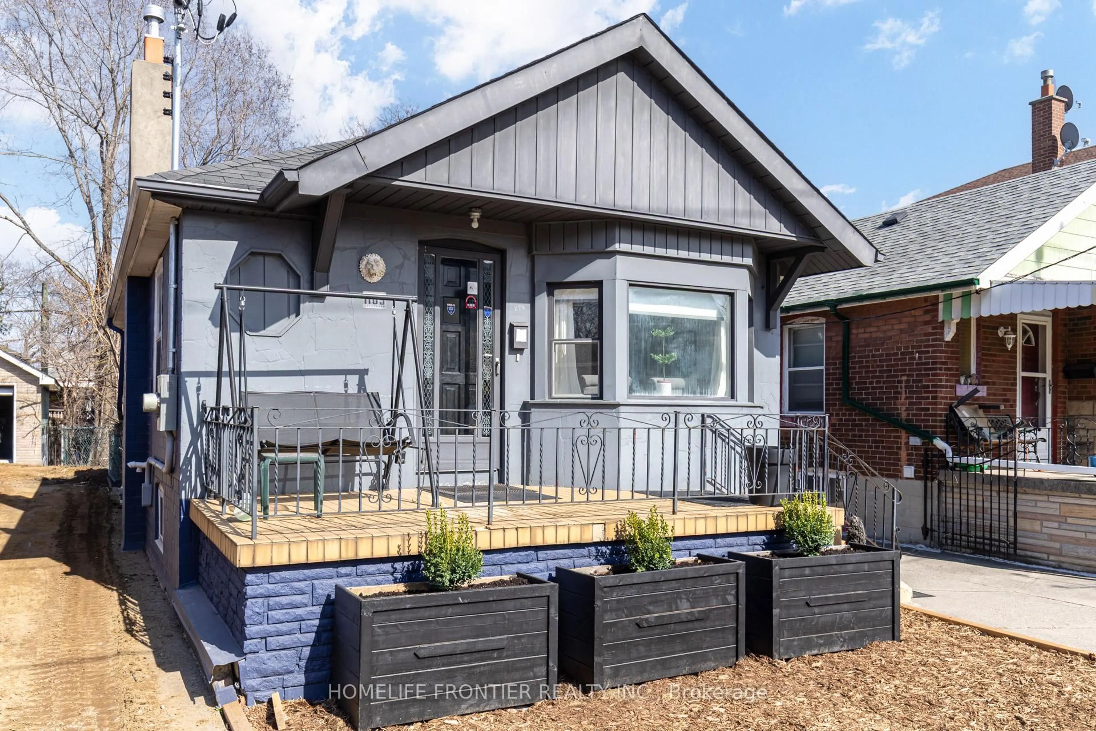 Home with brick exterior material, street for 1105 Greenwood Ave, Toronto Ontario M4J 4E5
