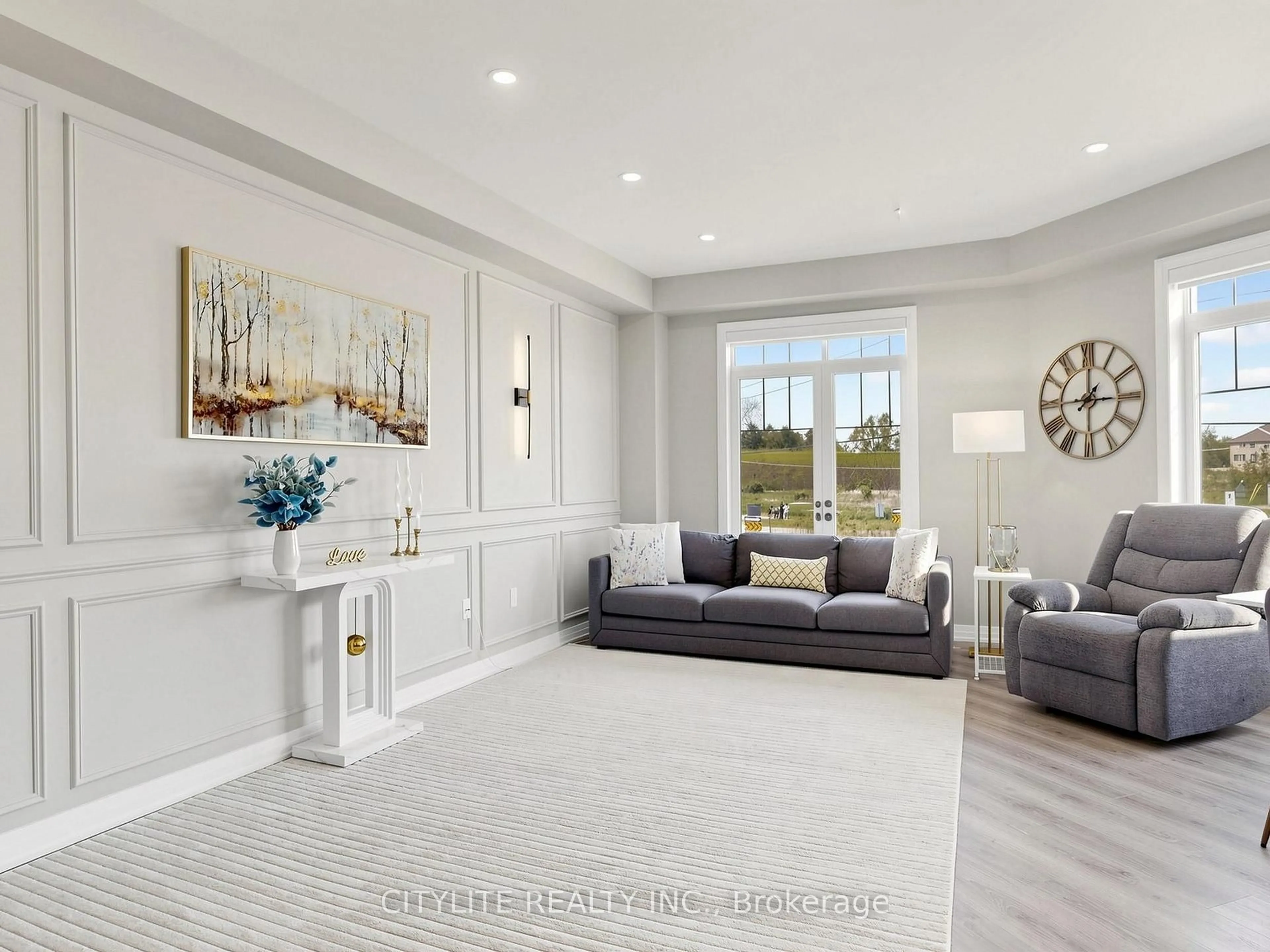 Living room with furniture, ceramic/tile floor for 38 Ambereen Pl, Clarington Ontario L1C 7H5